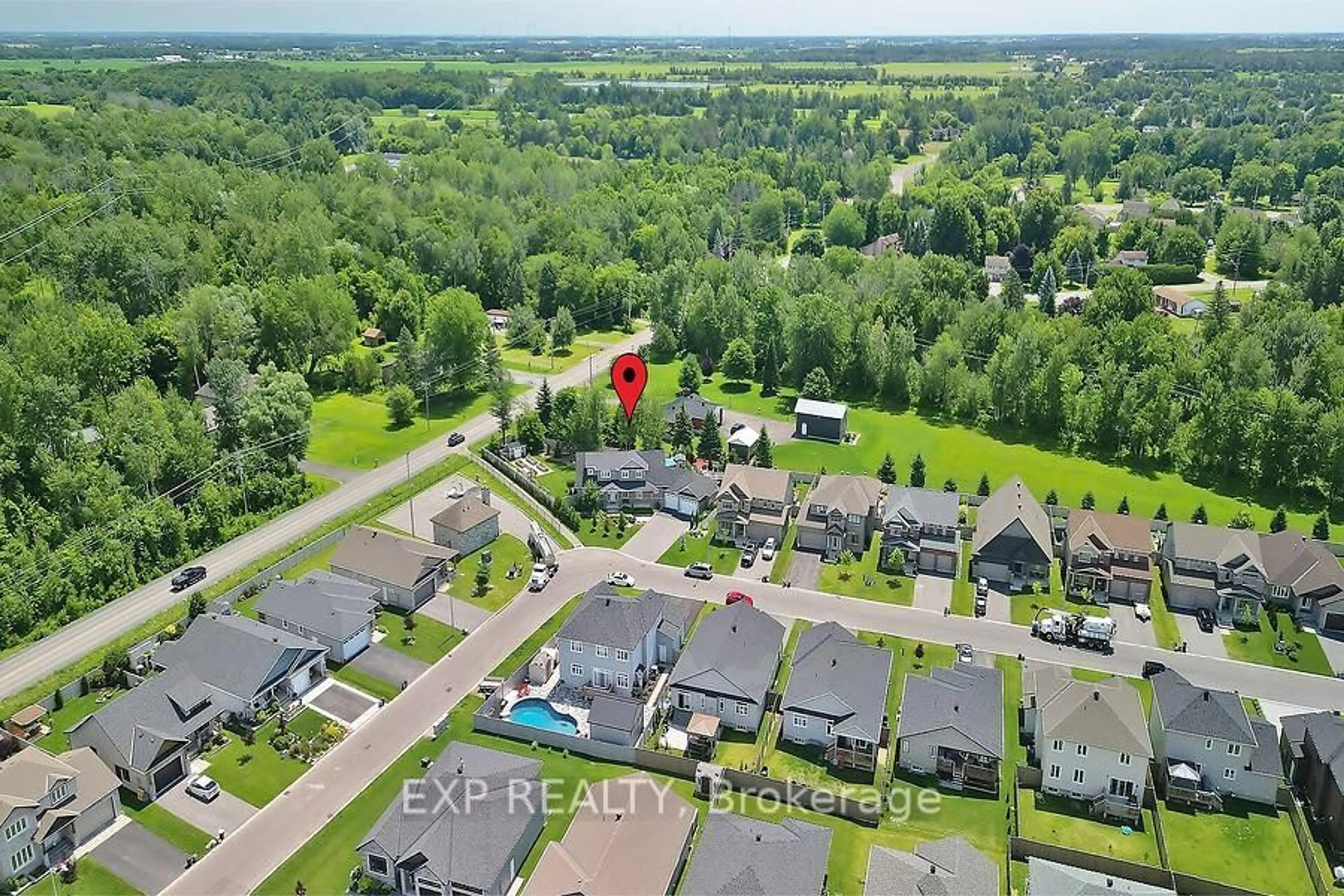 A pic from outside/outdoor area/front of a property/back of a property/a pic from drone, water/lake/river/ocean view for 222 Pioneer Rd, Russell Ontario K4R 0E1