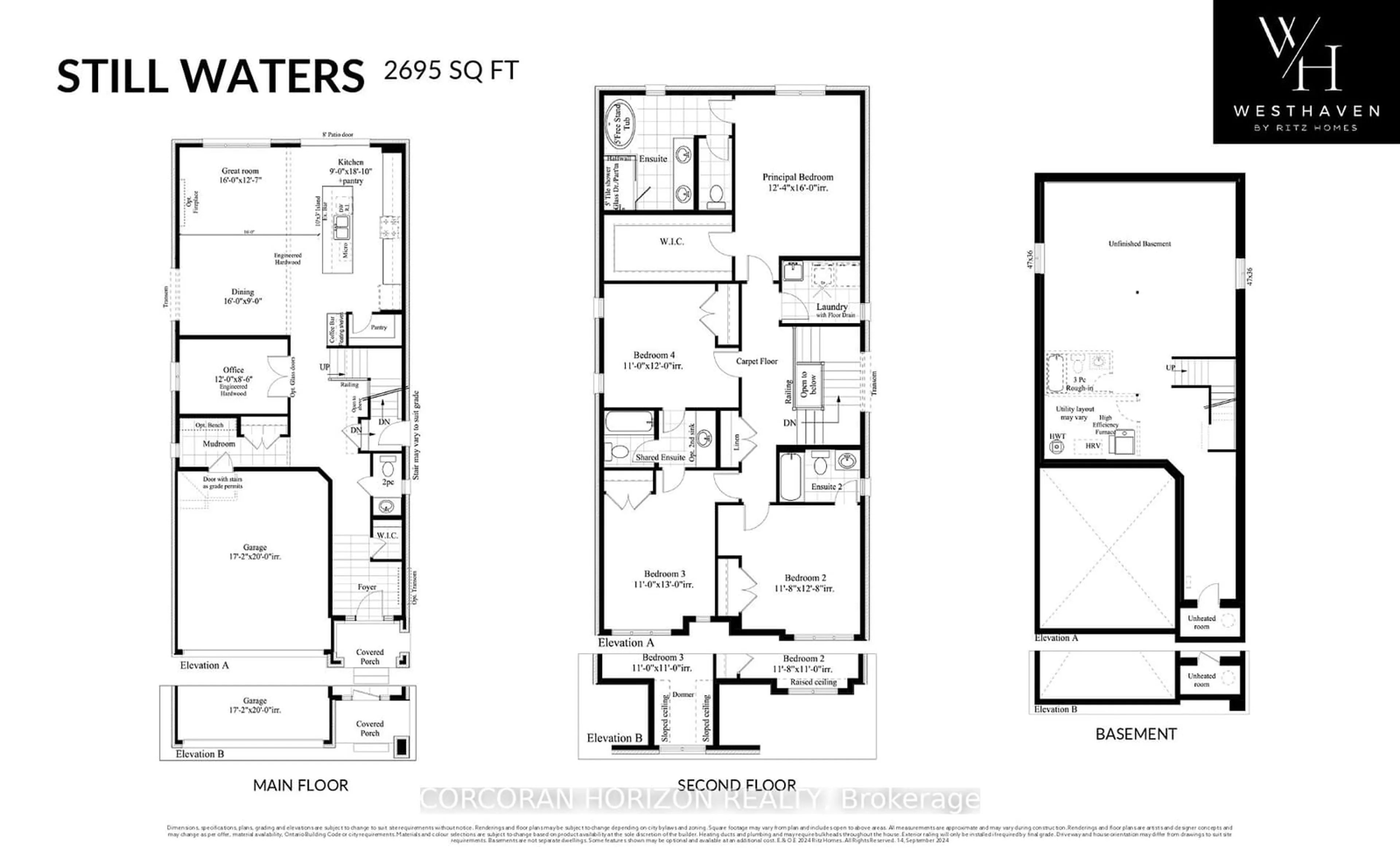 Floor plan for LT 17 Westhaven St, Waterloo Ontario N2T 0A4