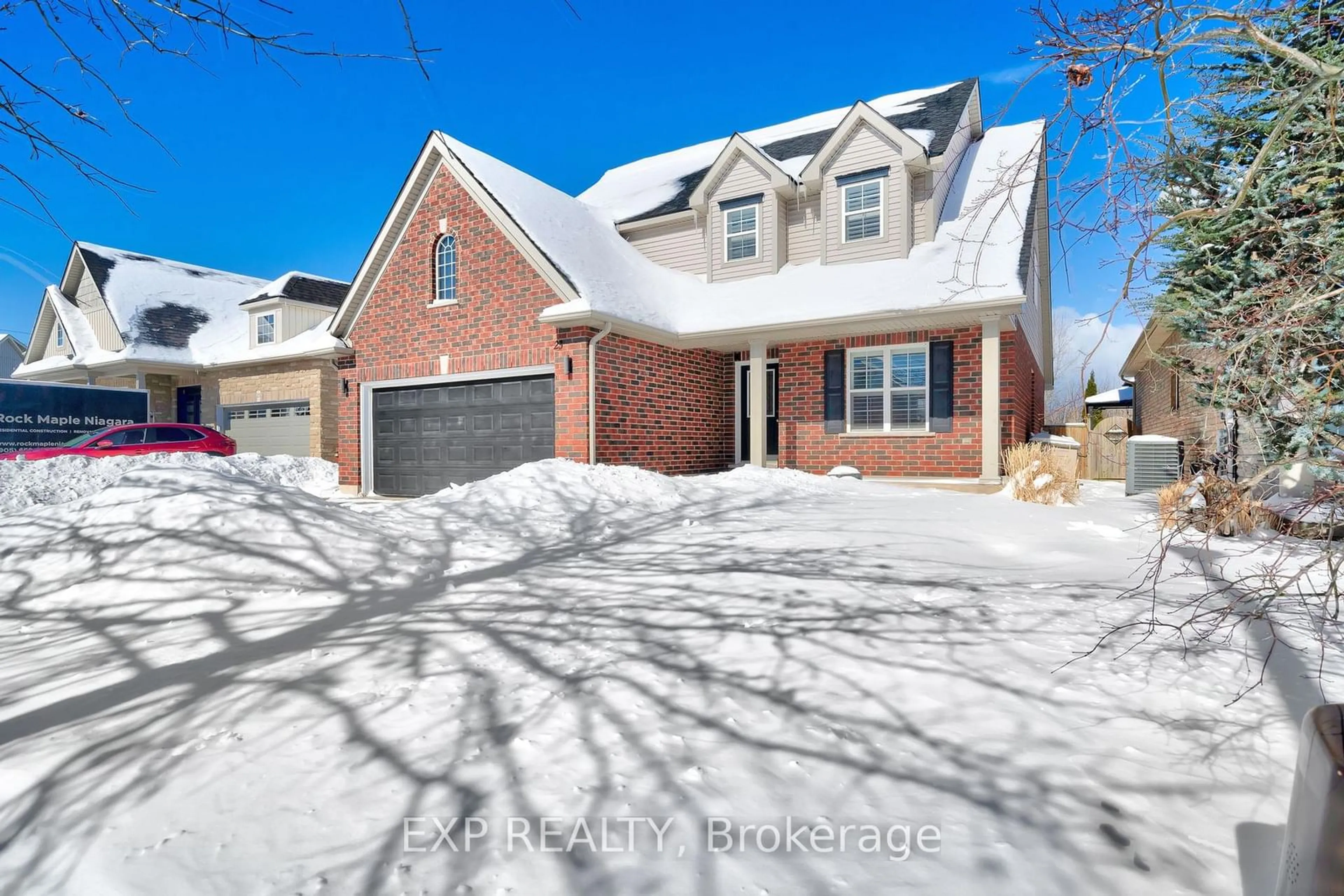 Home with brick exterior material, street for 23 Wilfrid Laurier Cres, St. Catharines Ontario L2P 0A4