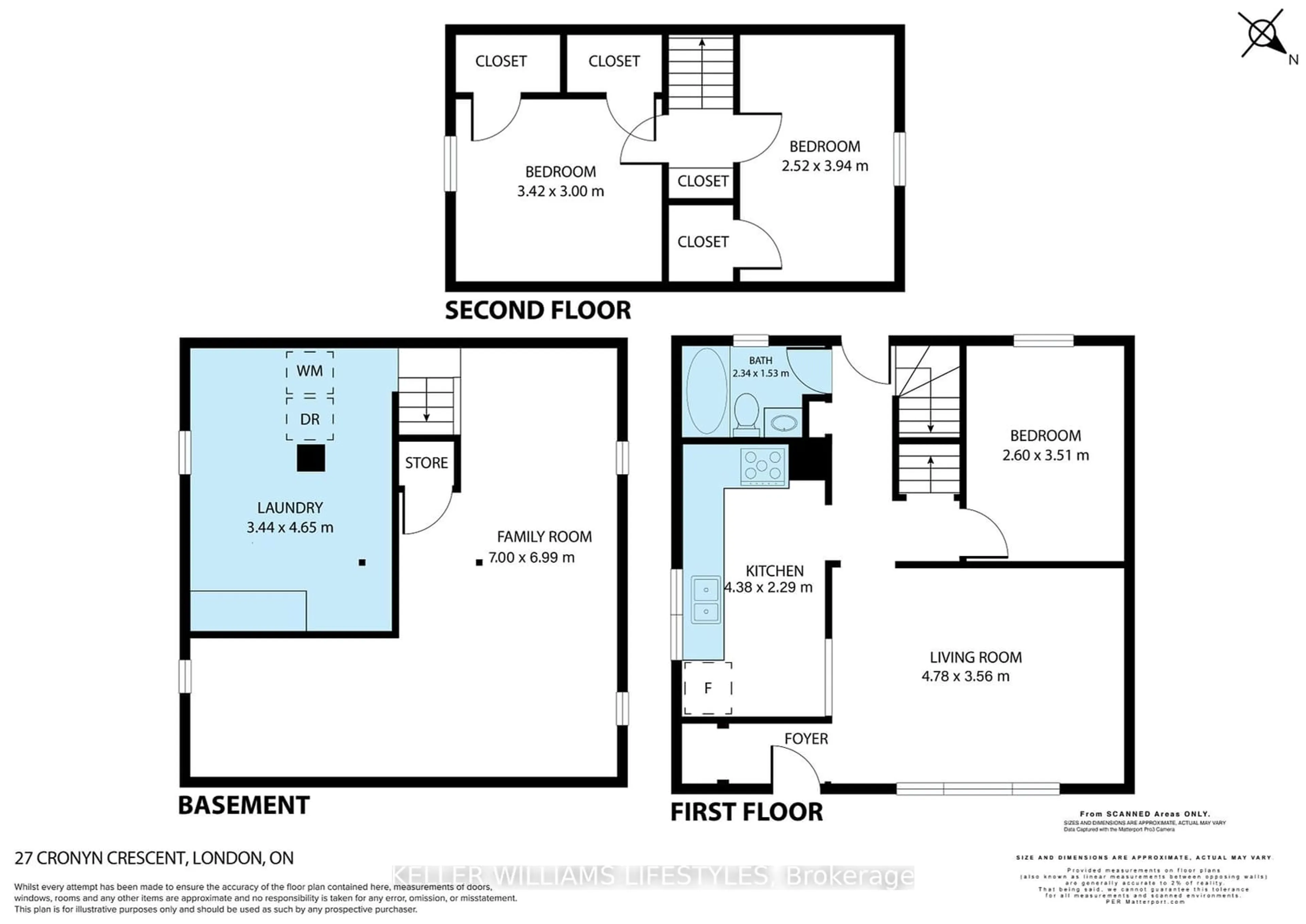 Floor plan for 27 Cronyn Cres, London Ontario N5W 4M7