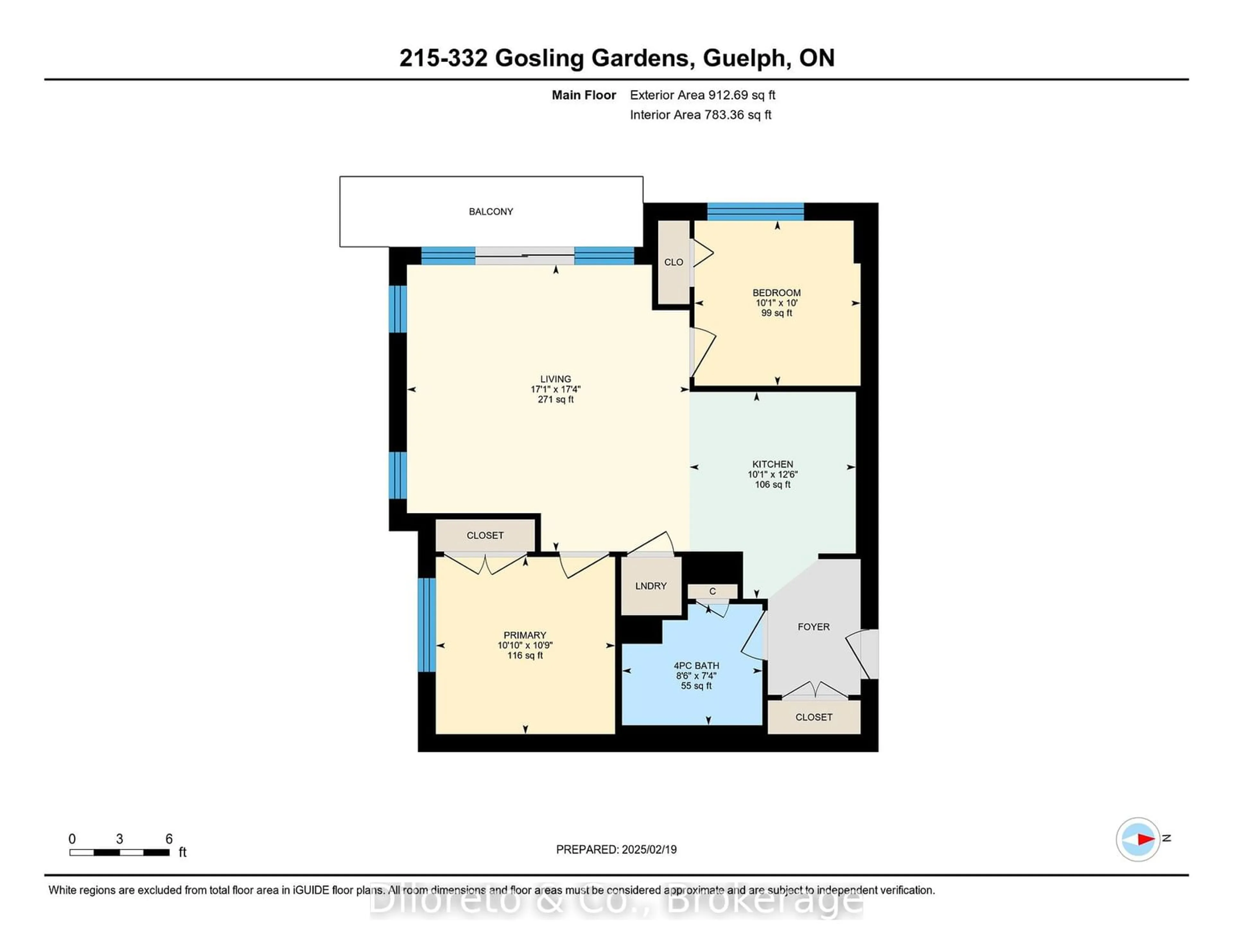 Floor plan for 332 Gosling Gdns #215, Guelph Ontario N1L 0P8