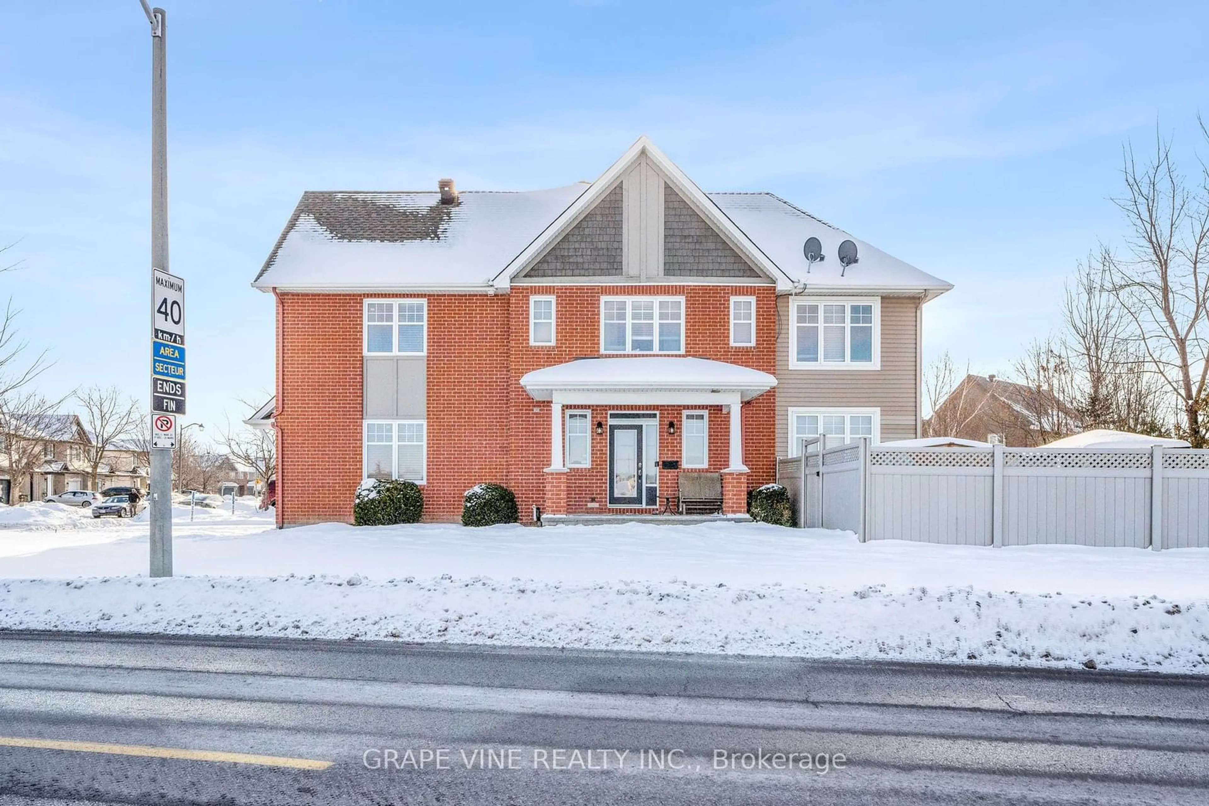 Home with brick exterior material, street for 4060 Kelly Farm Dr, Blossom Park - Airport and Area Ontario K1T 4J3