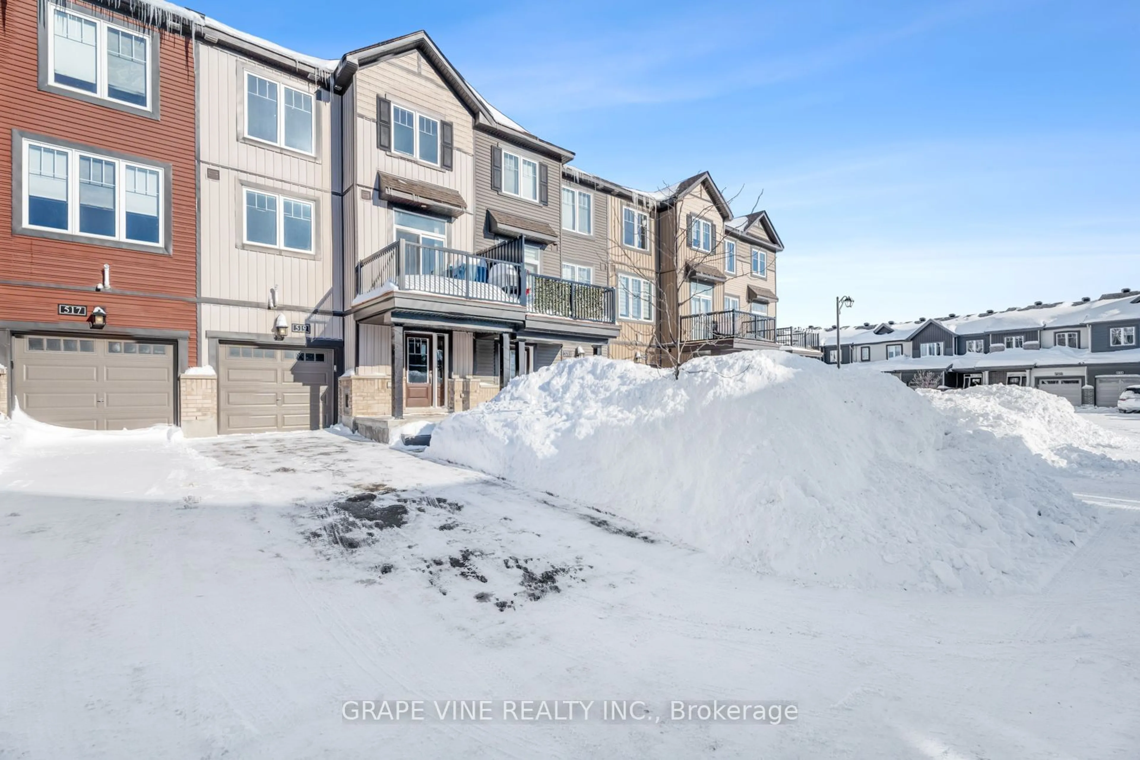 A pic from outside/outdoor area/front of a property/back of a property/a pic from drone, mountain view for 519 Galmoy Way, Barrhaven Ontario K2J 6V1