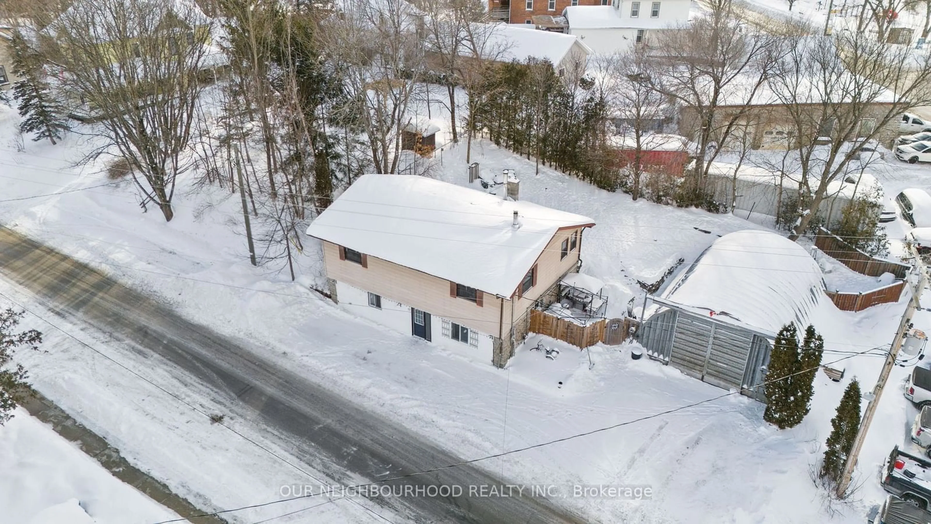 A pic from outside/outdoor area/front of a property/back of a property/a pic from drone, street for 11 George St, Trent Hills Ontario K0K 3K0