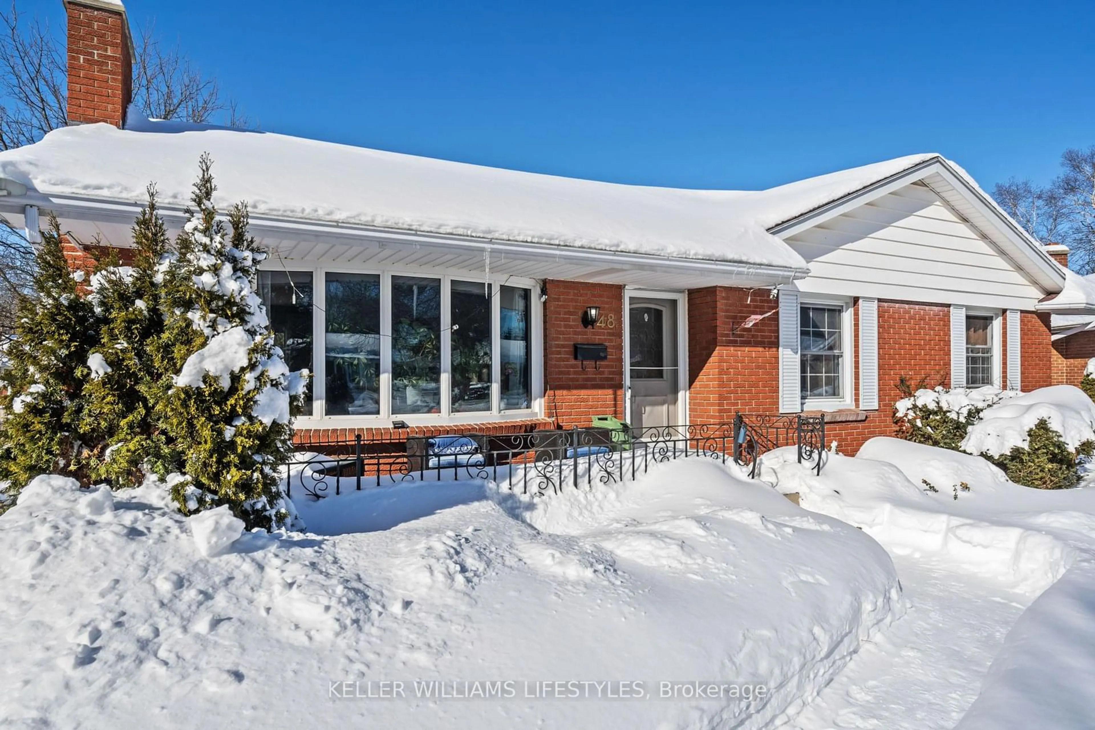 Home with brick exterior material, street for 48 HONEYSUCKLE Cres, London East Ontario N5Y 4P4