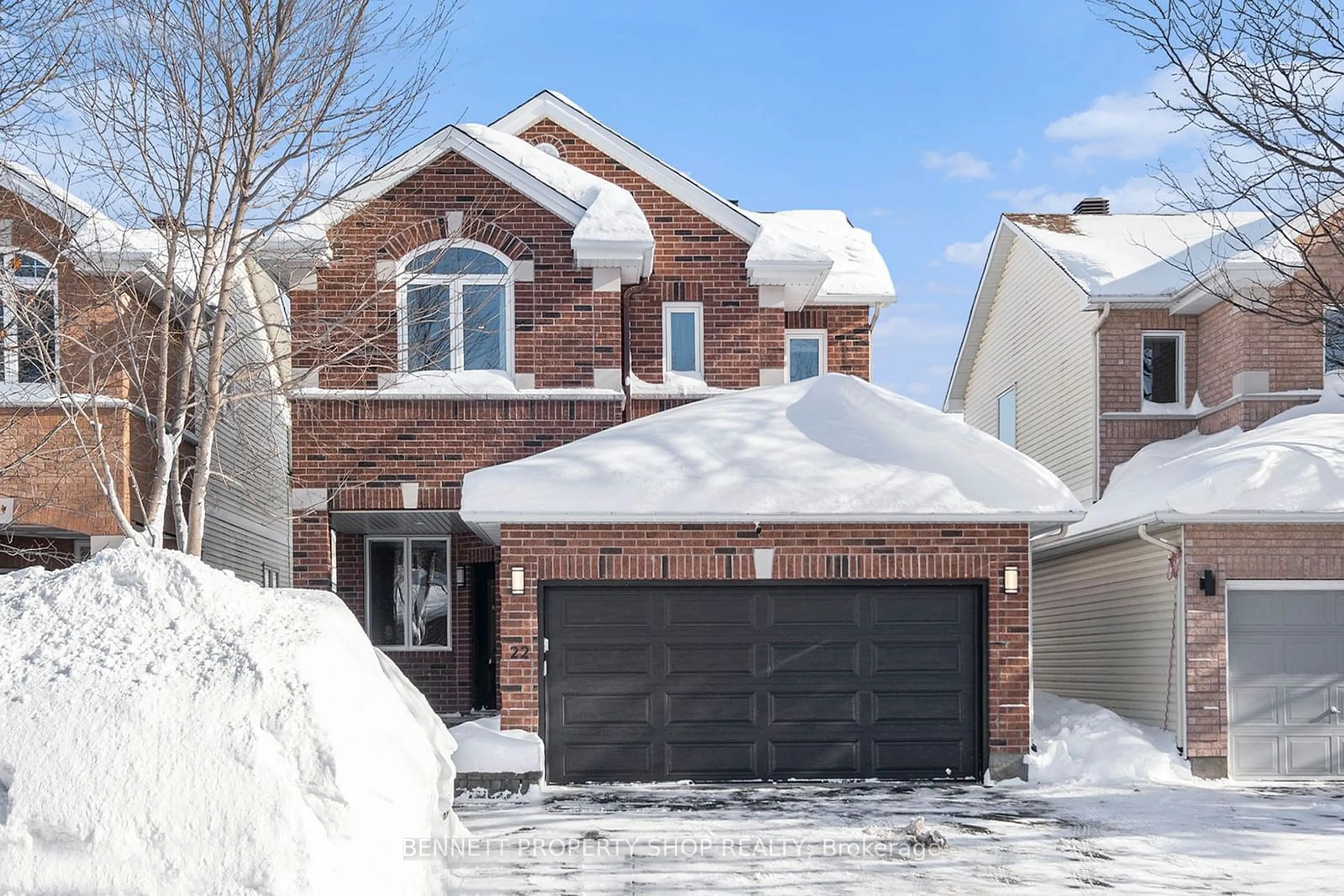 Home with brick exterior material, street for 22 Tamarack Pl, Barrhaven Ontario K2J 4R4