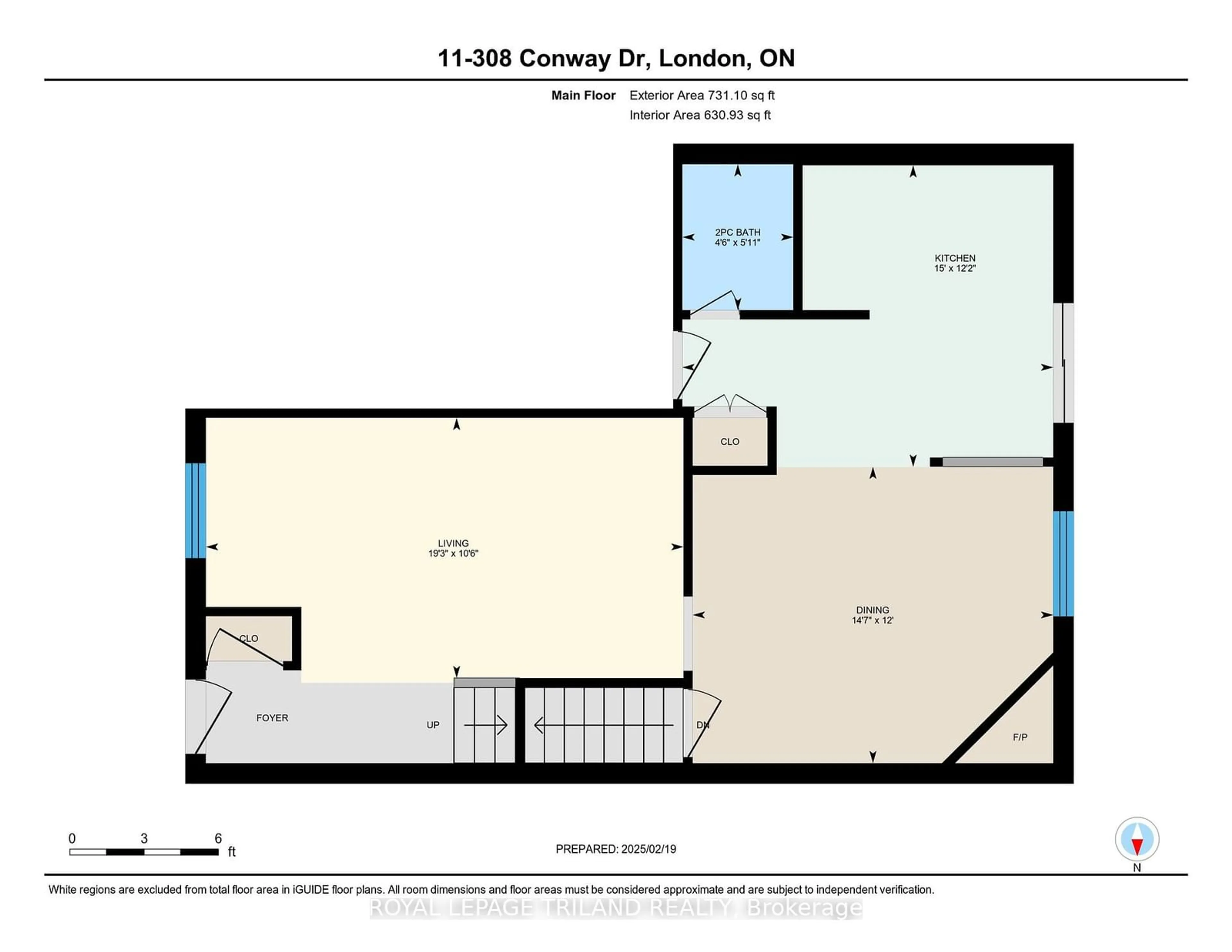 Floor plan for 308 Conway Dr #11, London Ontario N6E 3N9