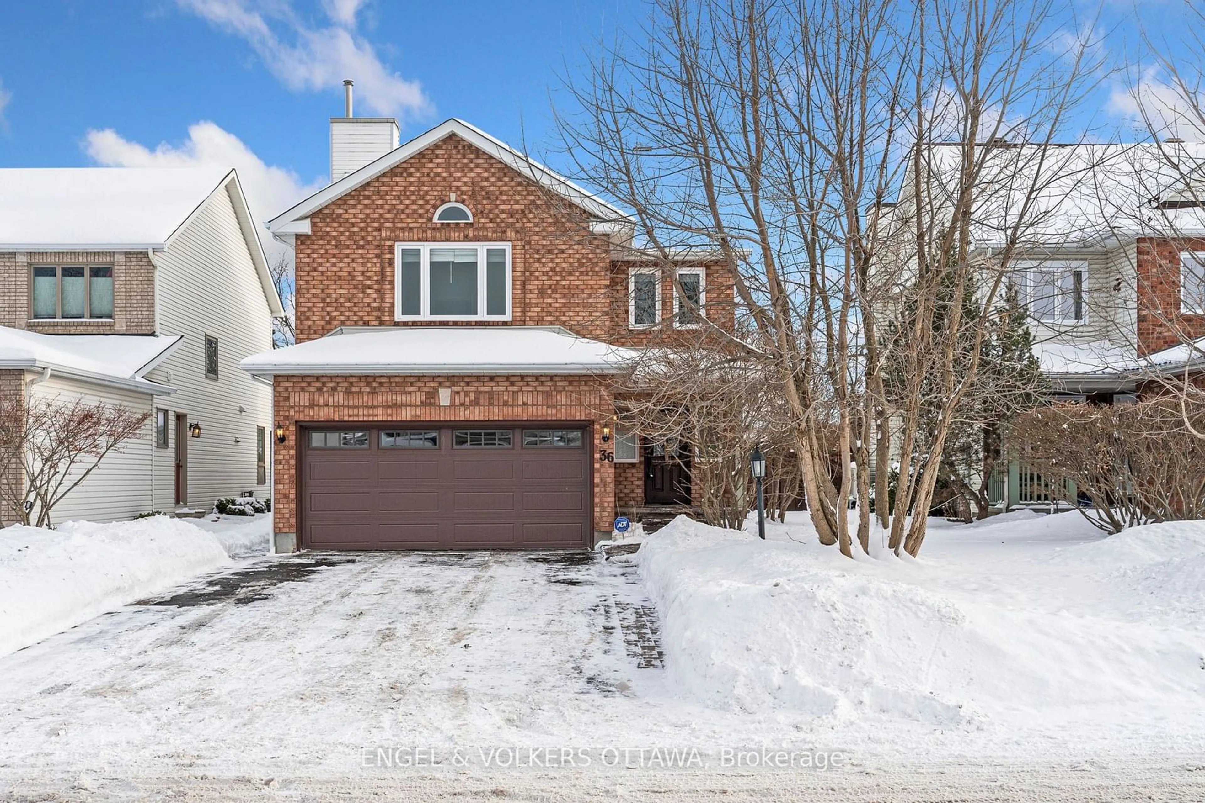 Home with brick exterior material, street for 36 Newborough Cres, Ottawa Ontario K2G 6A5