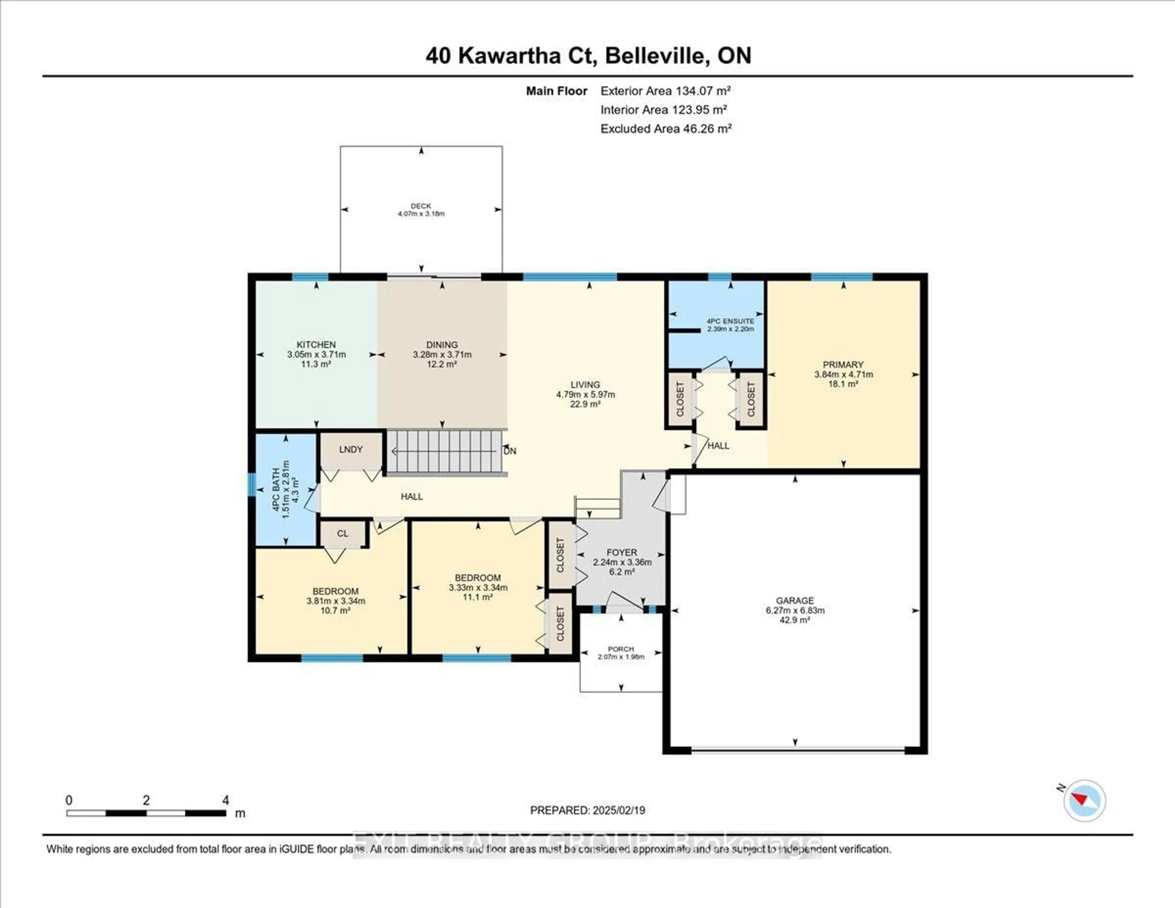 Floor plan for 40 Kawartha Crt, Belleville Ontario K8N 0C1