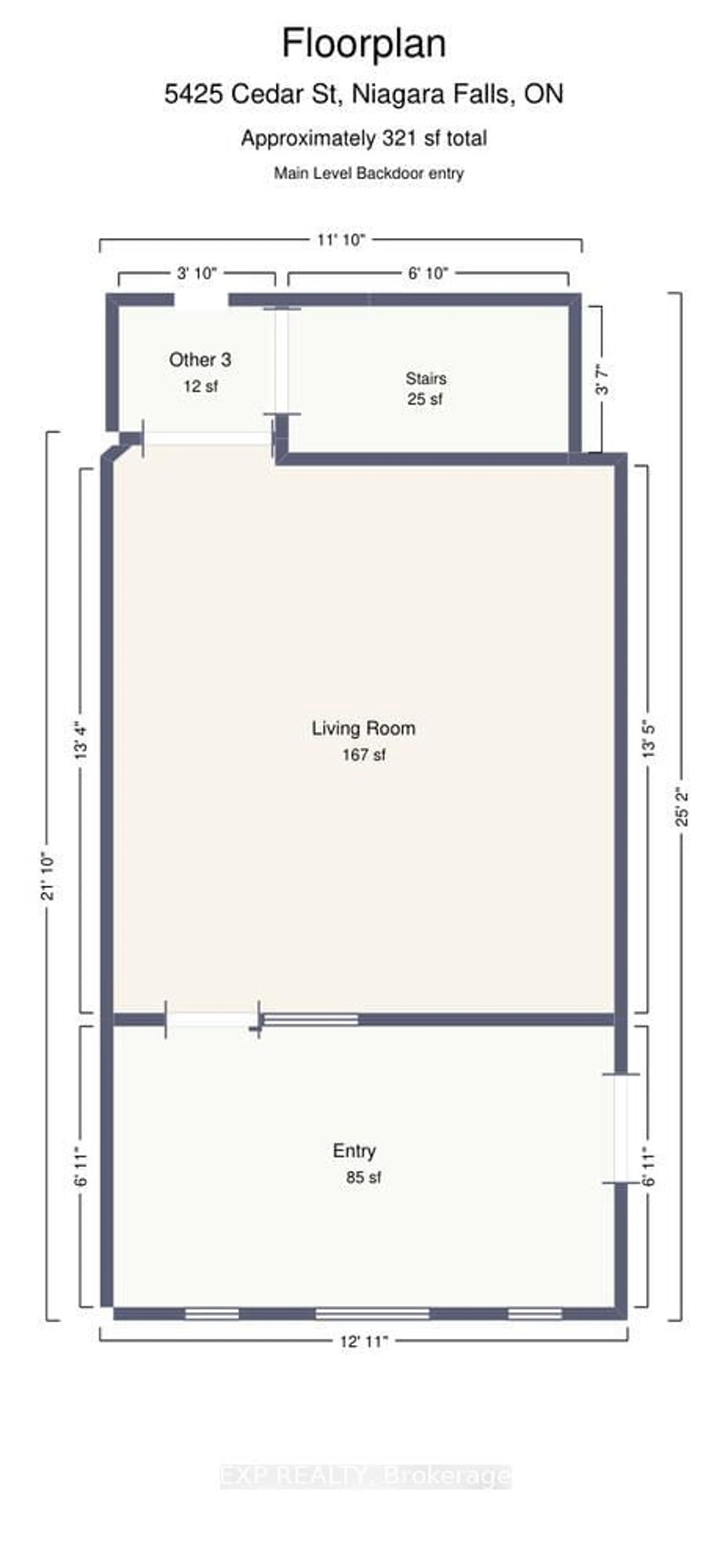 Floor plan for 5425 Cedar St, Niagara Falls Ontario L2E 2V4