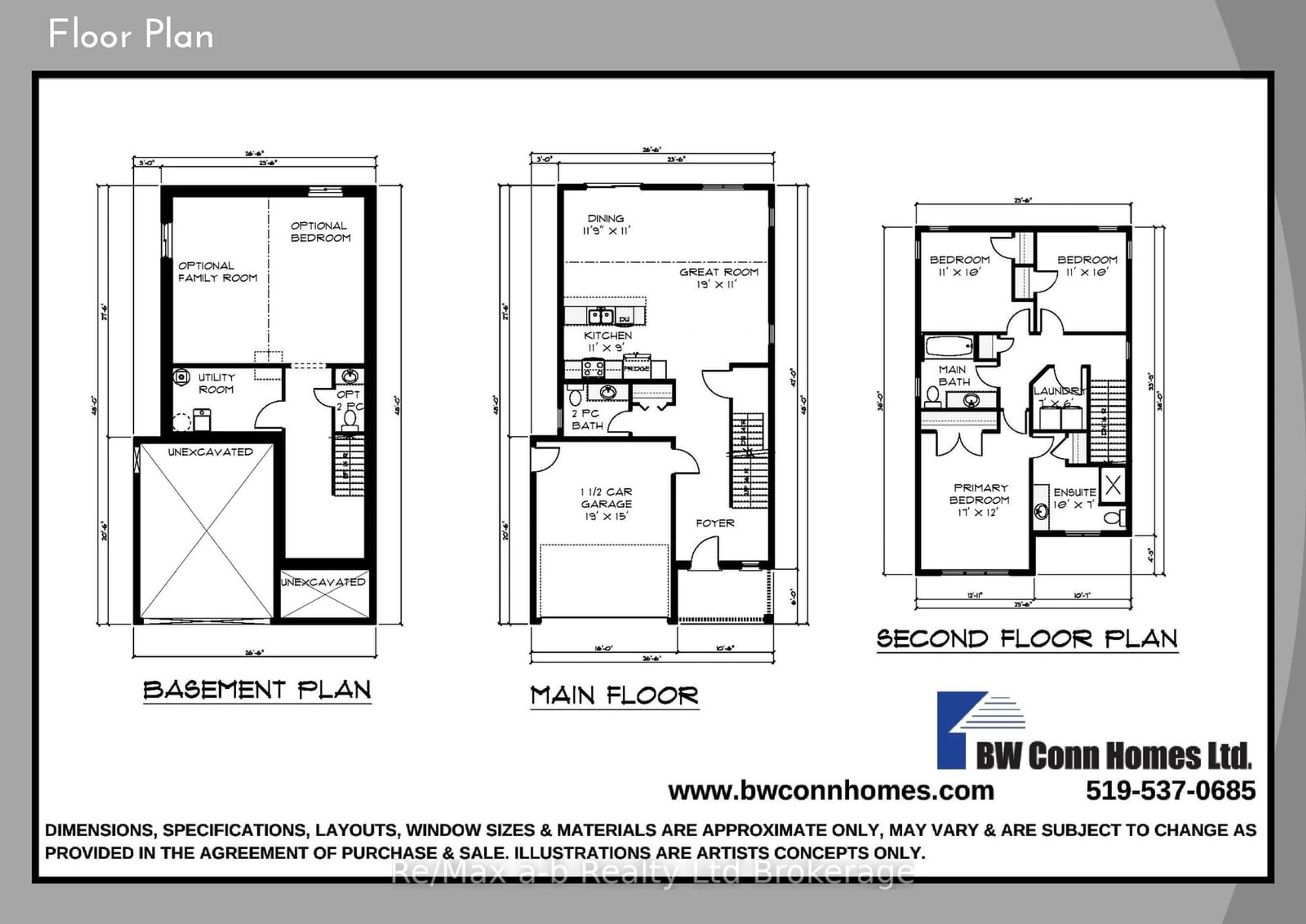 Floor plan for 41 Cash Cres, Ingersoll Ontario N5C 0E2