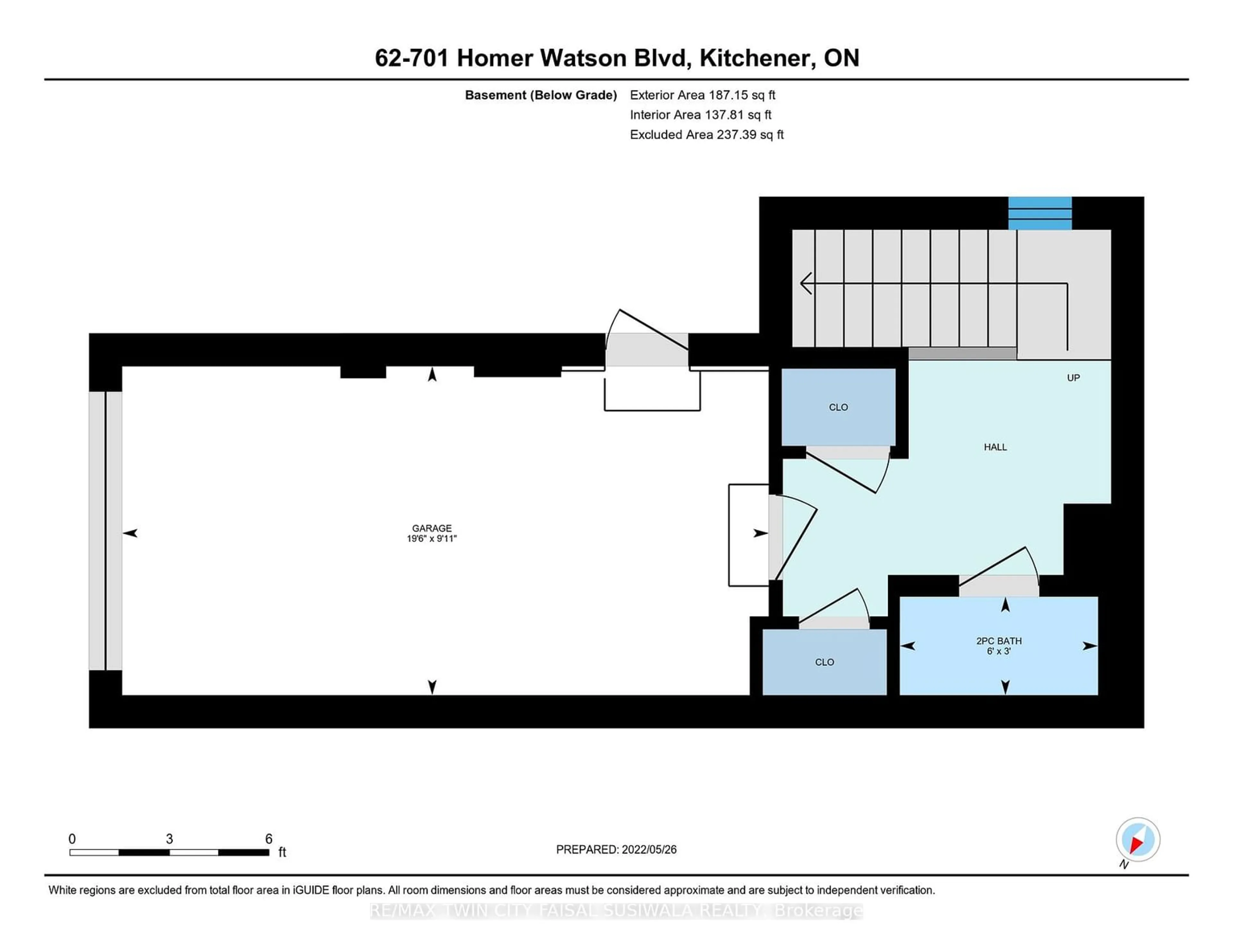 Floor plan for 701 Homer Watson Blvd #62, Kitchener Ontario N2C 0B5