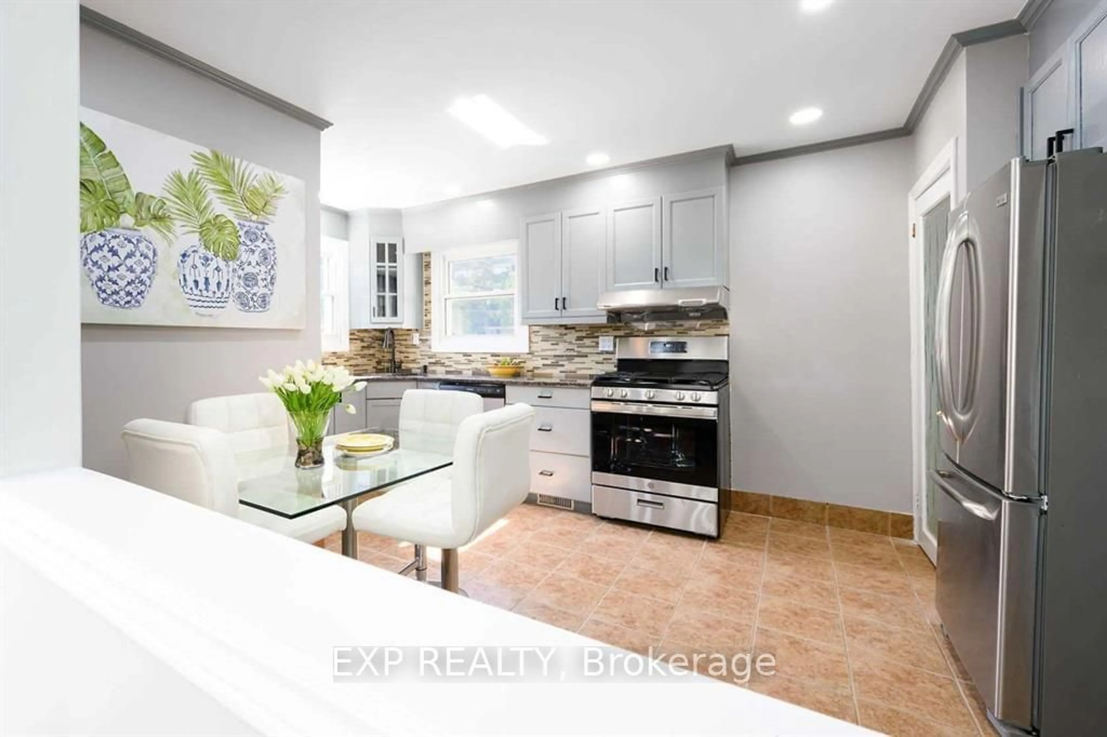 Contemporary kitchen, ceramic/tile floor for 494 East 37th St, Hamilton Ontario L8V 4B9