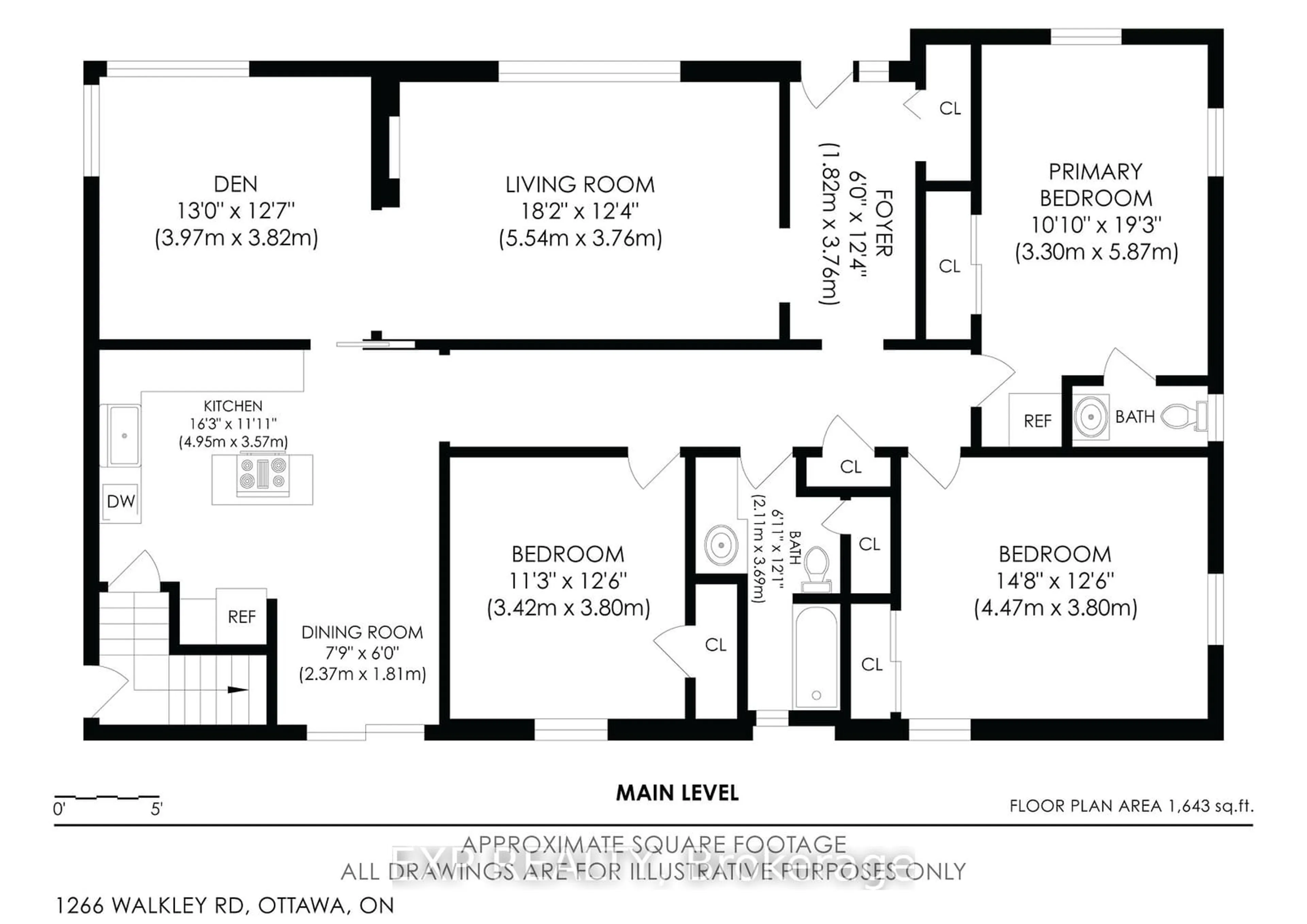 Floor plan for 1266 Walkley Rd, Hunt Club - South Keys and Area Ontario K1V 6P7