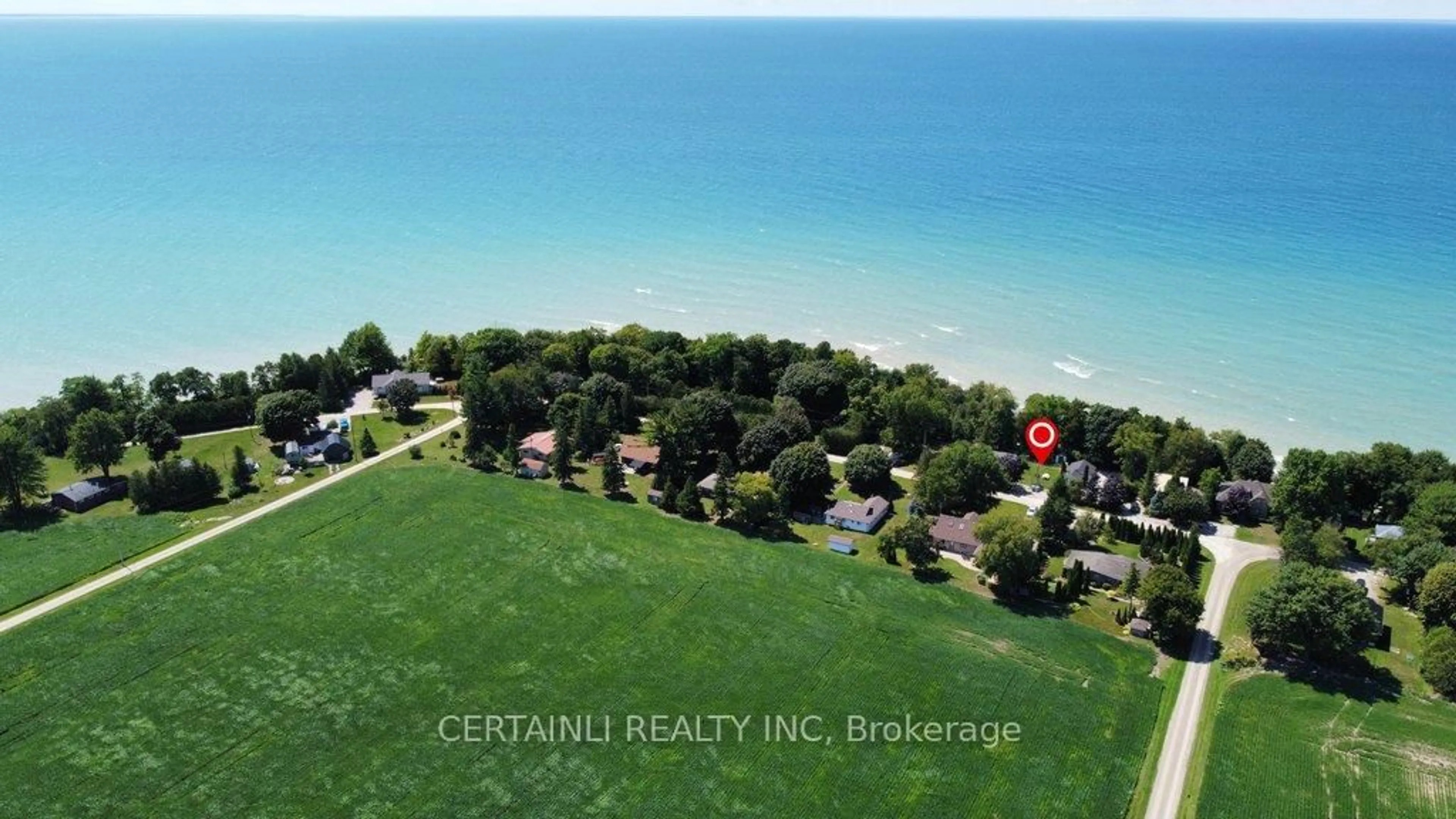 A pic from outside/outdoor area/front of a property/back of a property/a pic from drone, water/lake/river/ocean view for 73075 Ducharme Beach Rd, Bluewater Ontario N0M 2T0