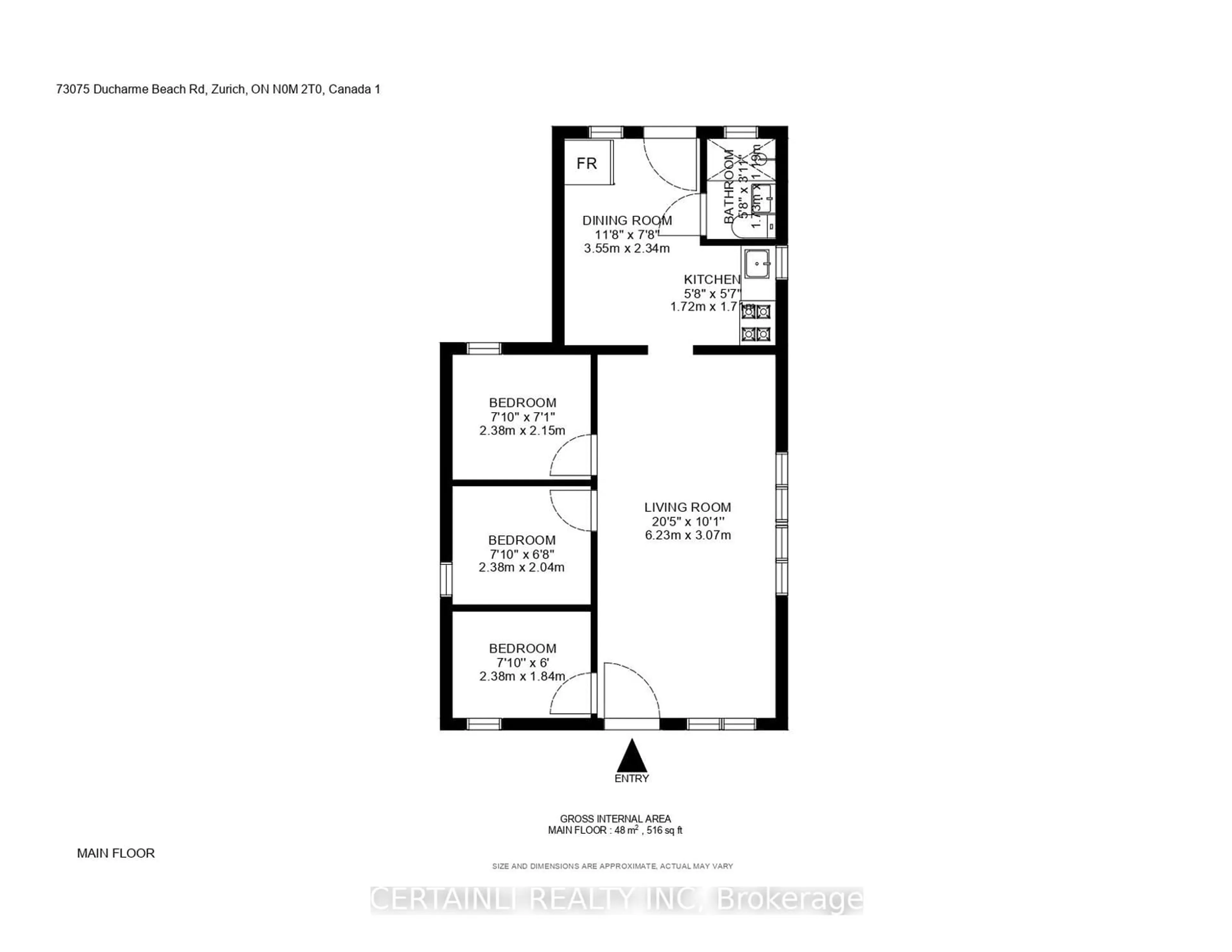 Floor plan for 73075 Ducharme Beach Rd, Bluewater Ontario N0M 2T0