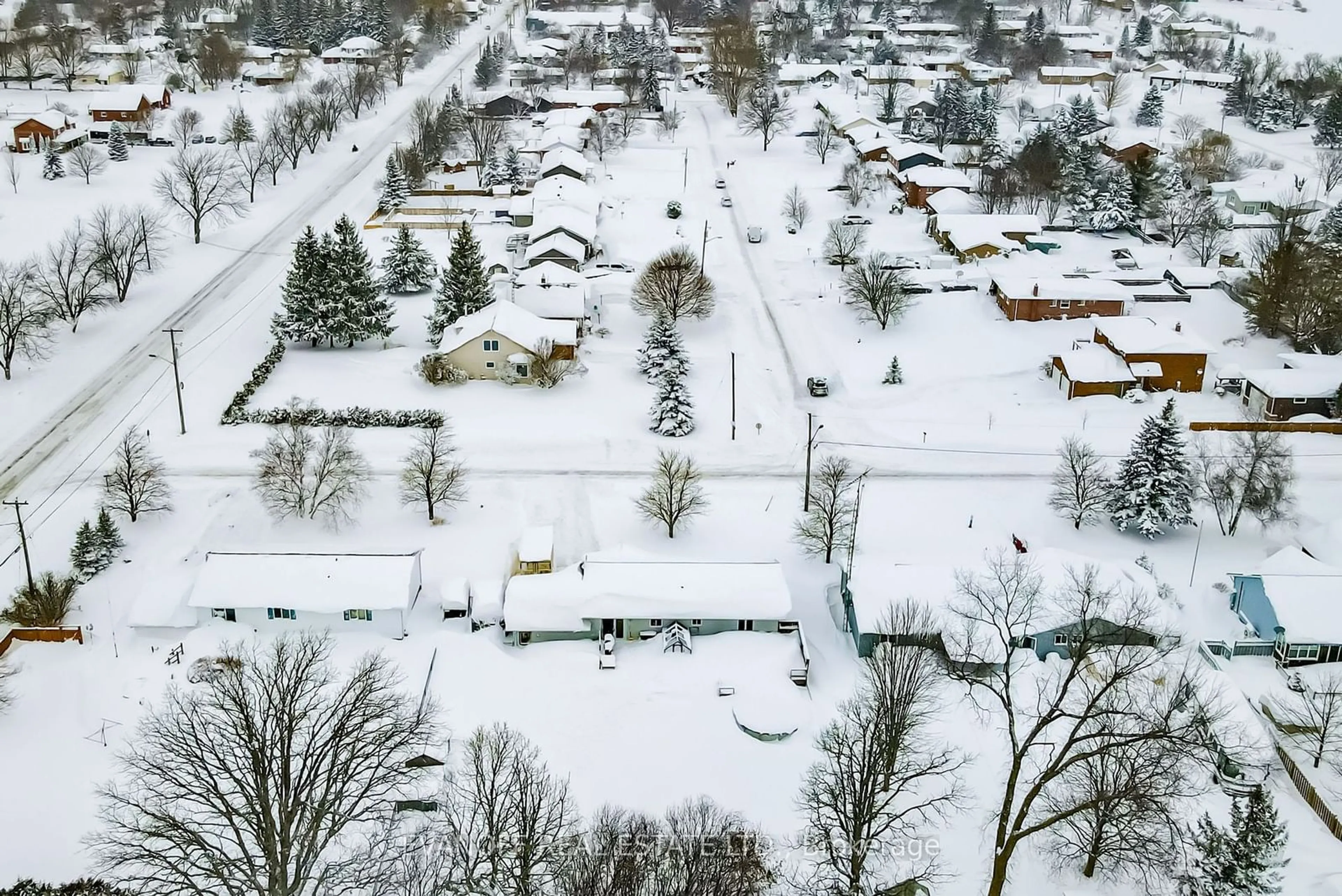 A pic from outside/outdoor area/front of a property/back of a property/a pic from drone, street for 61 bruce St, Kawartha Lakes Ontario K0M 2M0