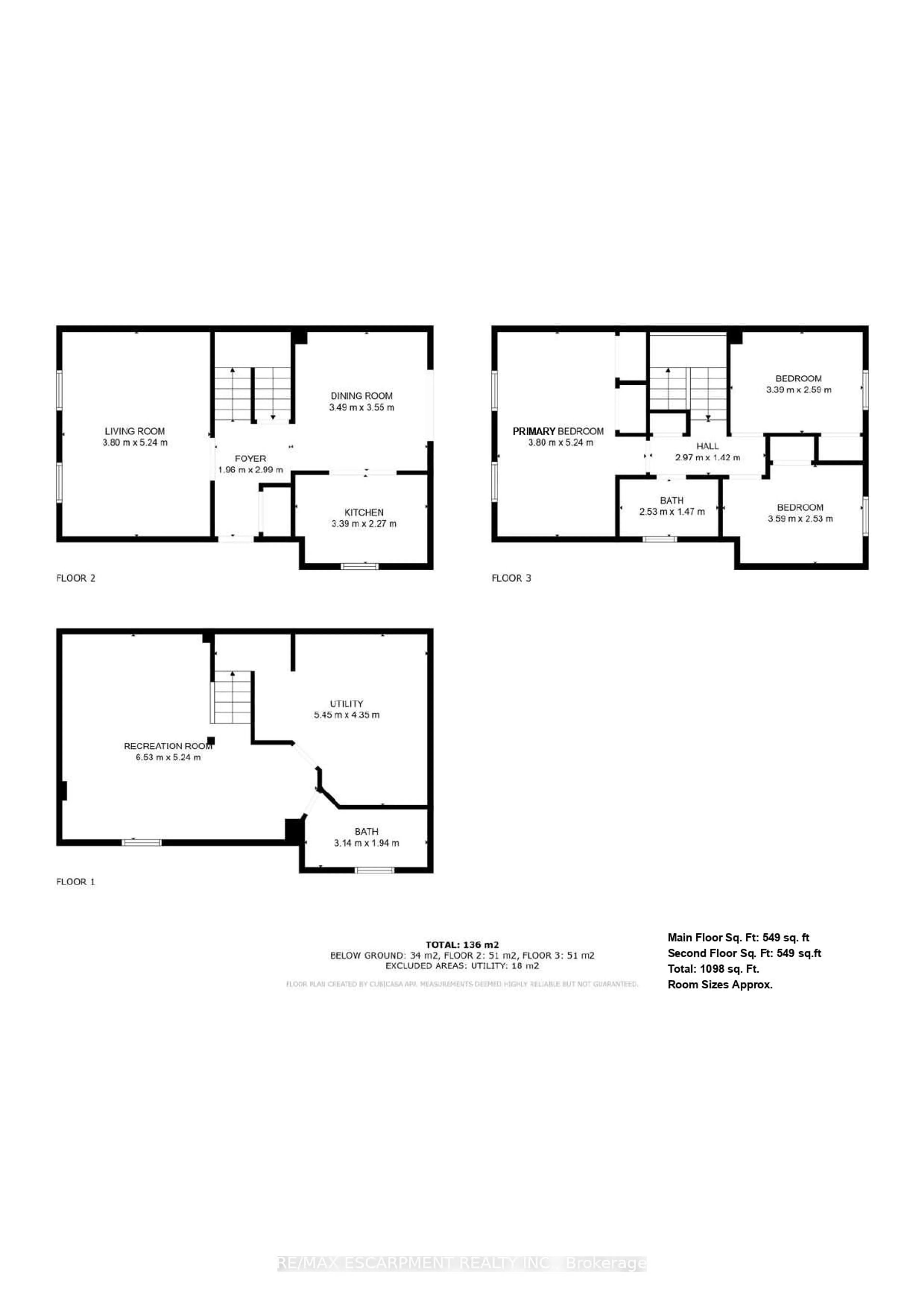 Floor plan for 138 Sekura Cres, Cambridge Ontario N1R 7E9