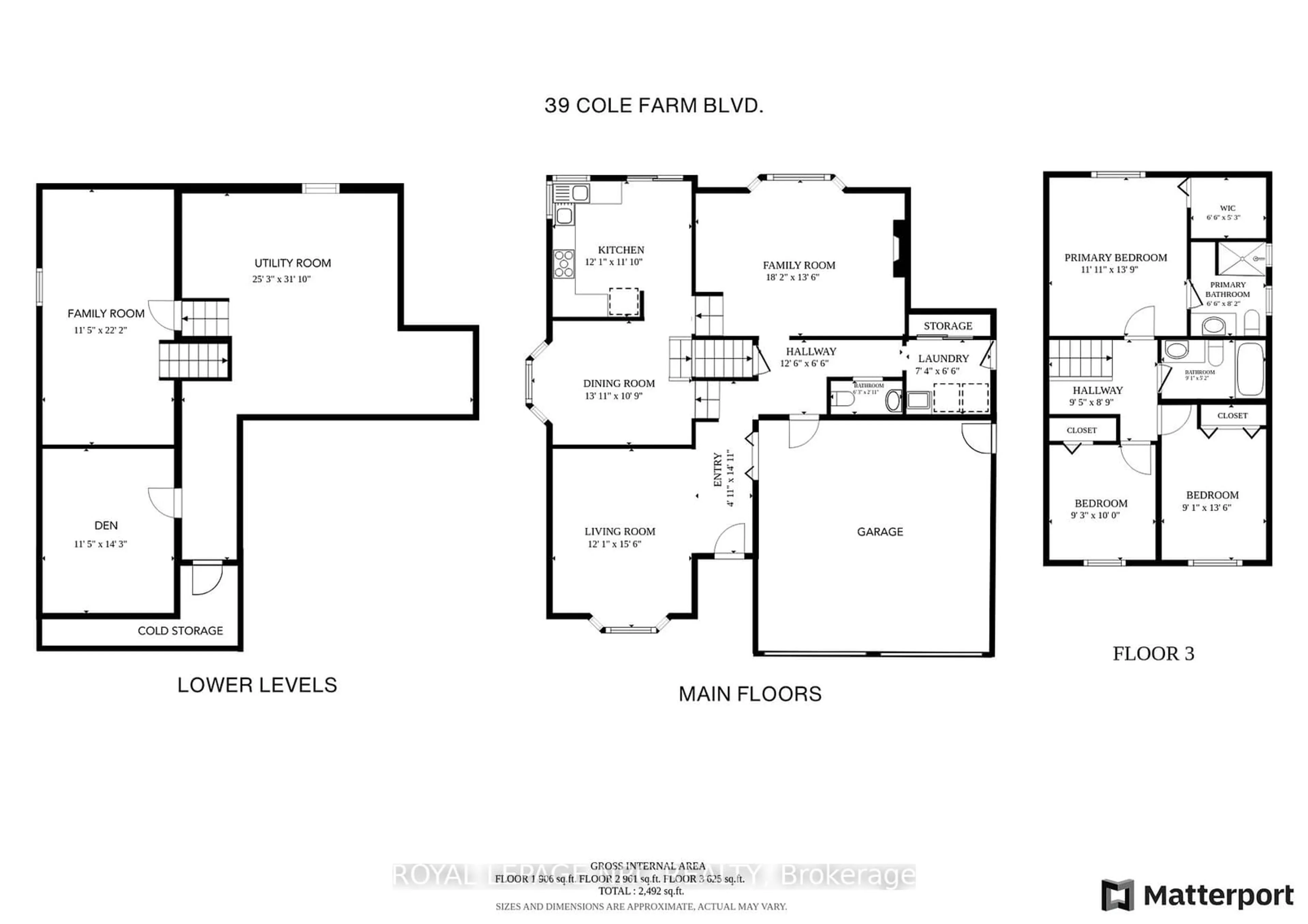 Floor plan for 39 Cole Farm Blvd, St. Catharines Ontario L2N 7E2