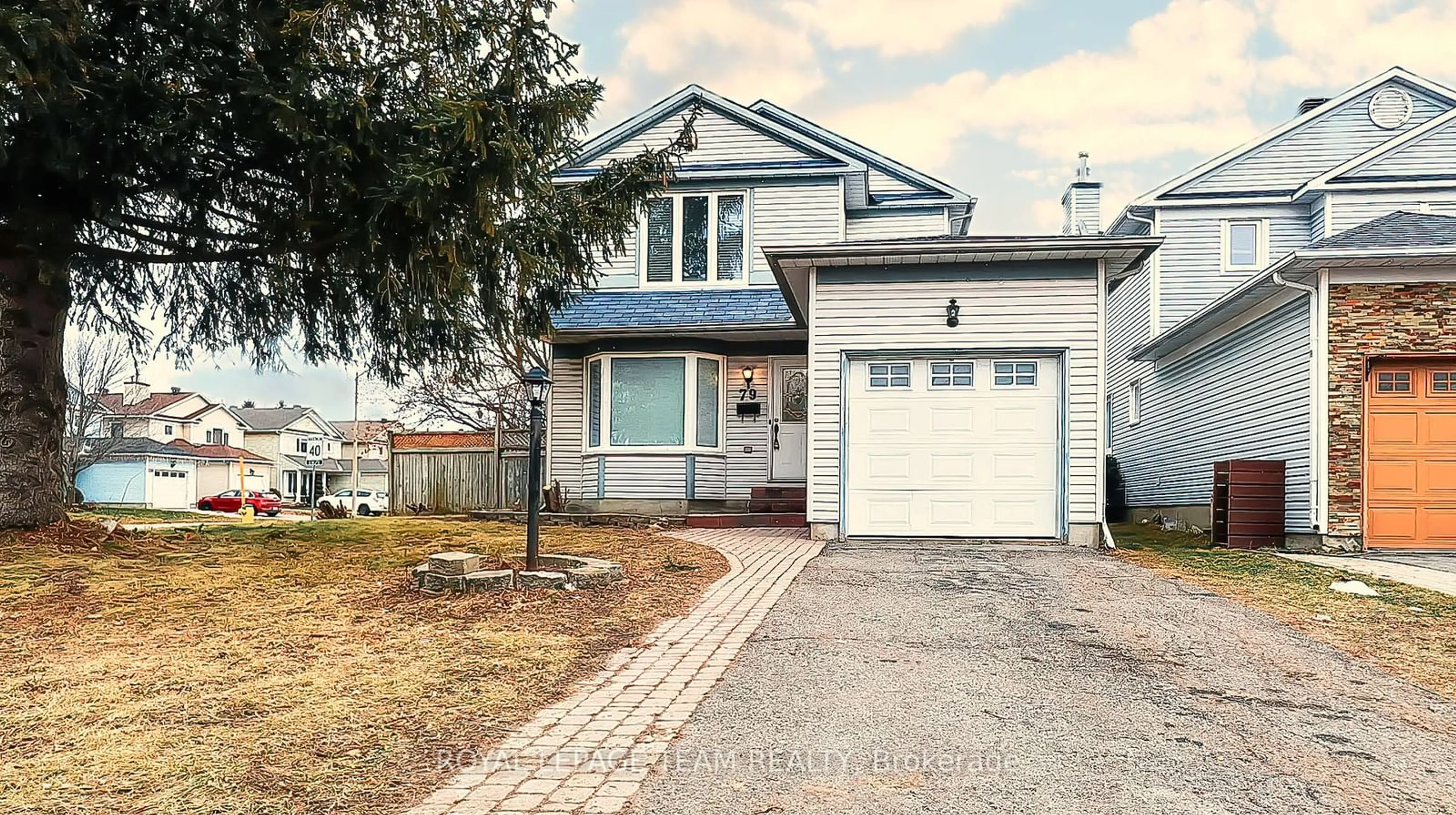 Home with vinyl exterior material, street for 79 Merner Ave, Barrhaven Ontario K2J 3X7