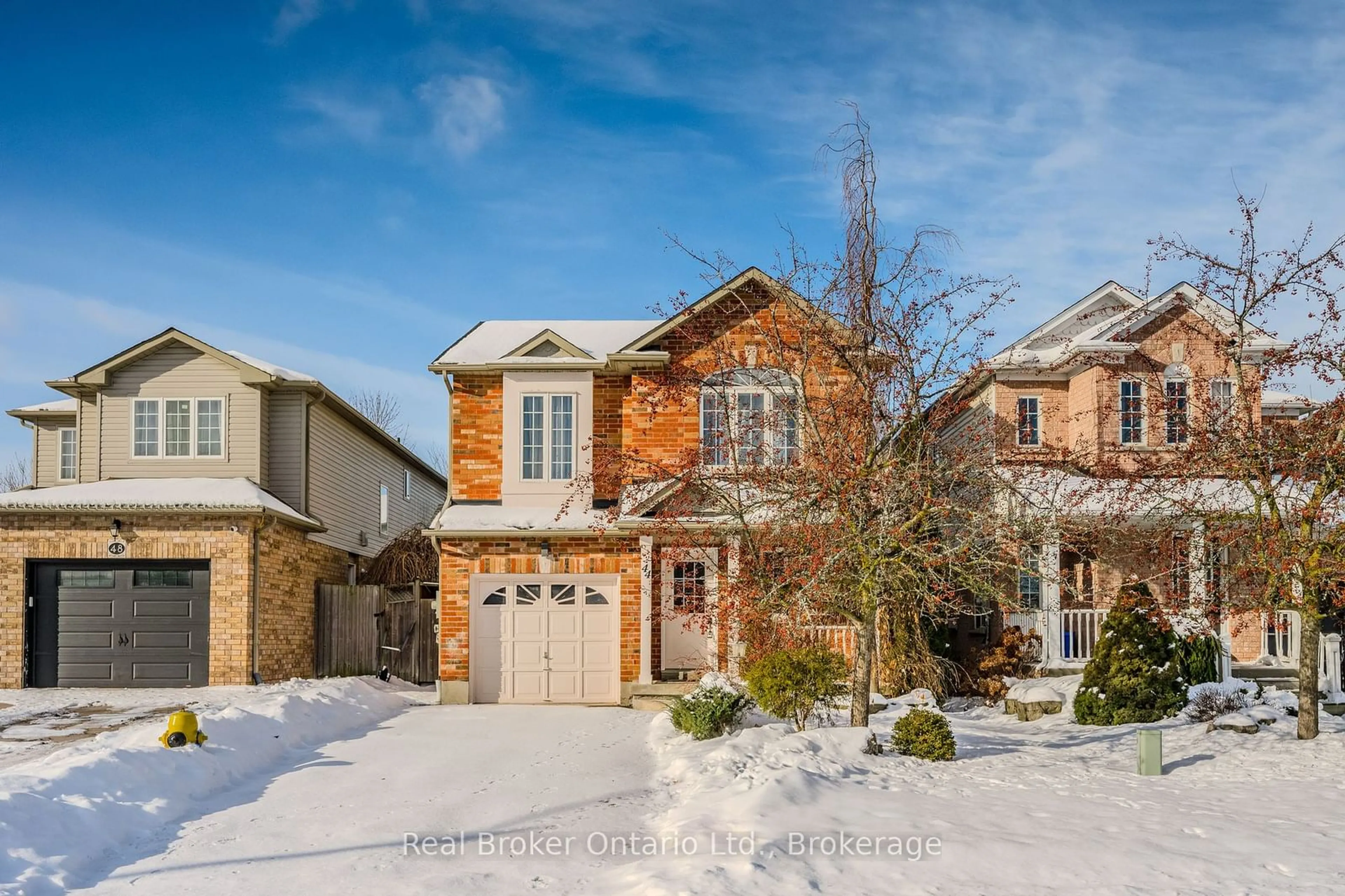 Home with brick exterior material, street for 44 Bailey Dr, Cambridge Ontario N1P 1G5