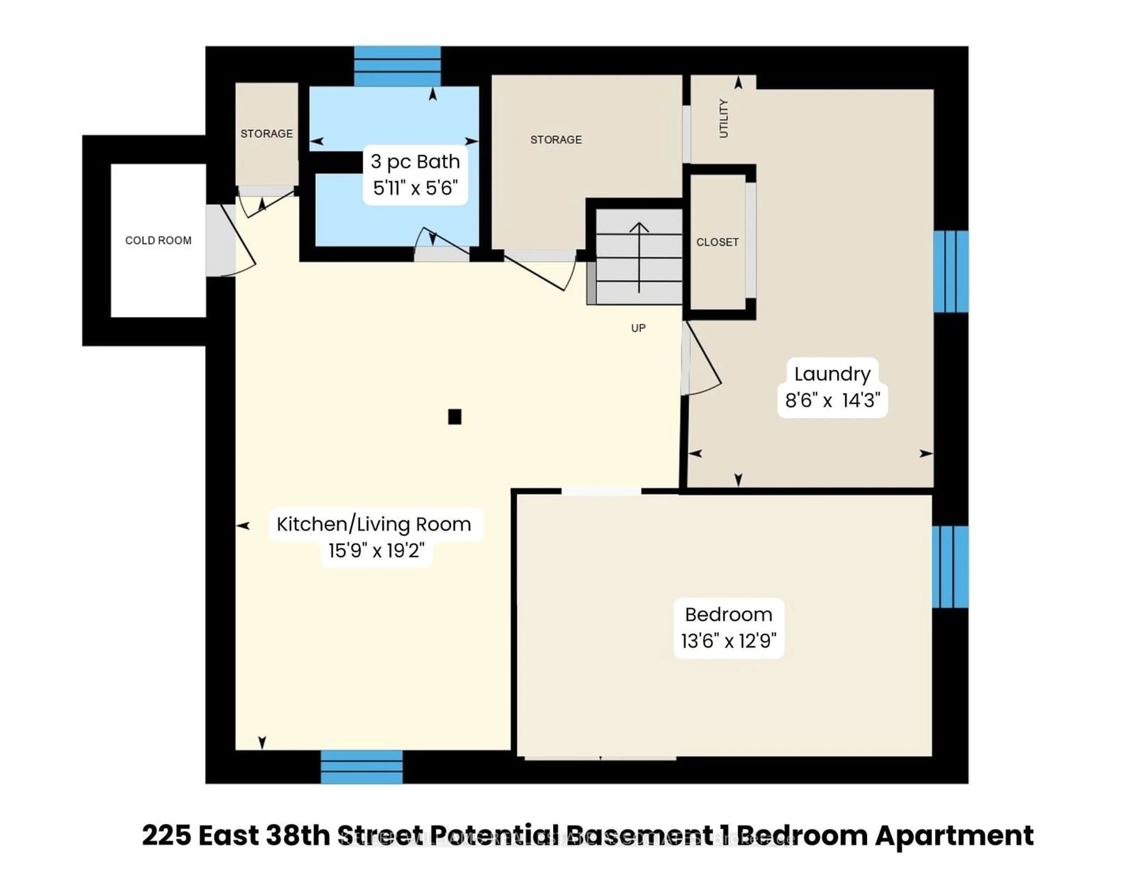 Floor plan for 225 East 38th St, Hamilton Ontario L8V 4G1