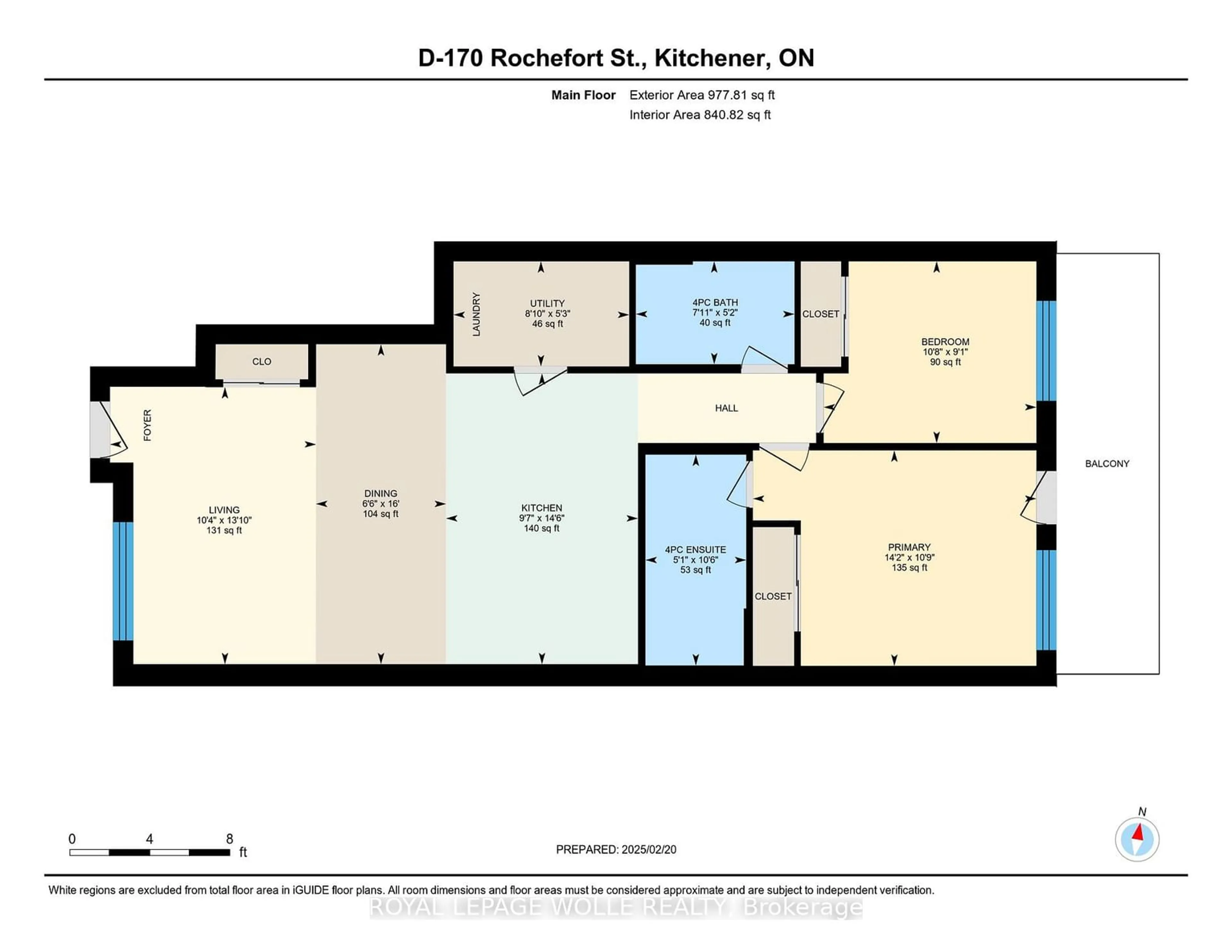 Floor plan for 170 Rochefort St #D, Kitchener Ontario N2R 0C1