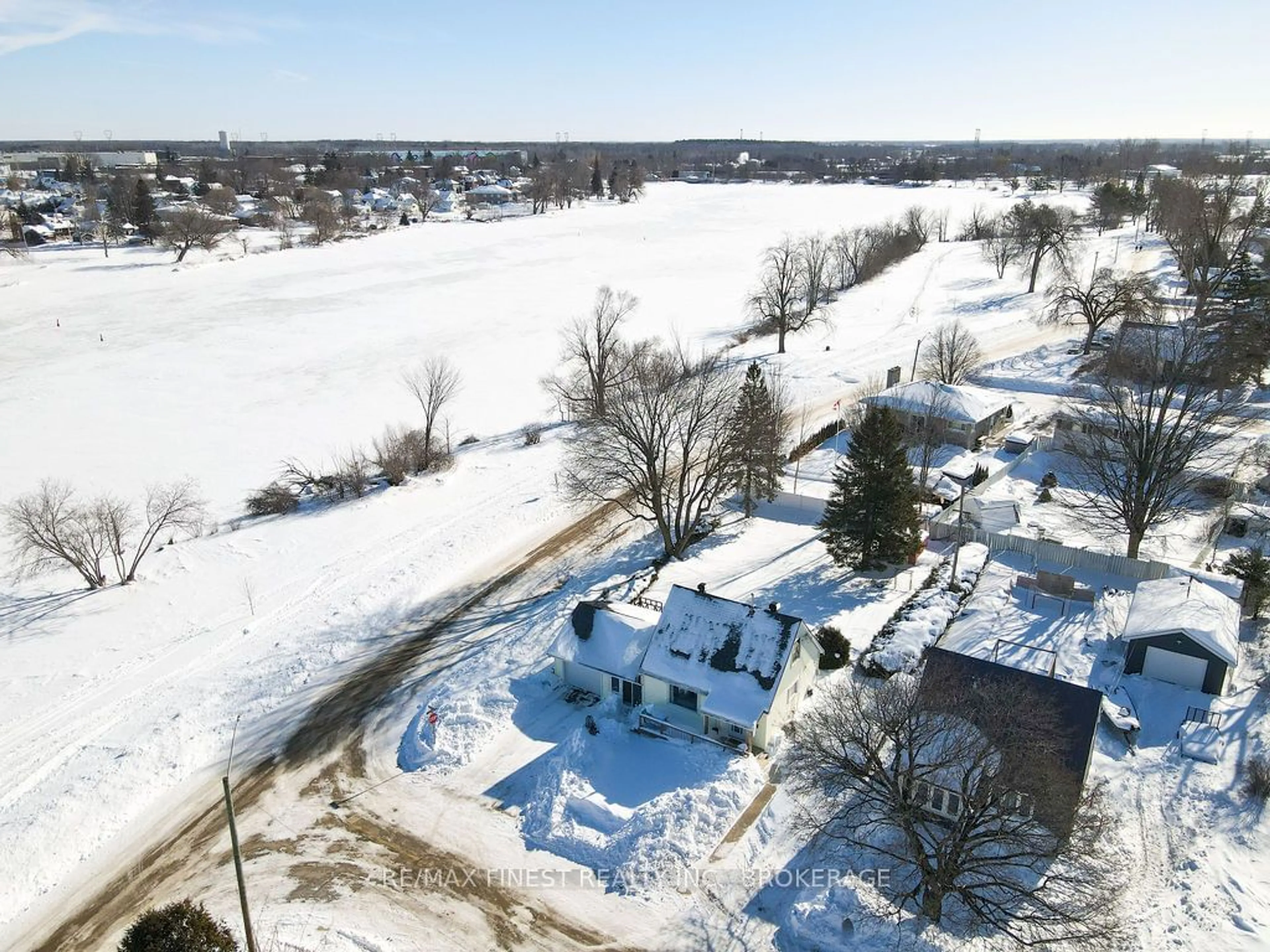 A pic from outside/outdoor area/front of a property/back of a property/a pic from drone, water/lake/river/ocean view for 49 Beech Cres, Smiths Falls Ontario K7A 3V7