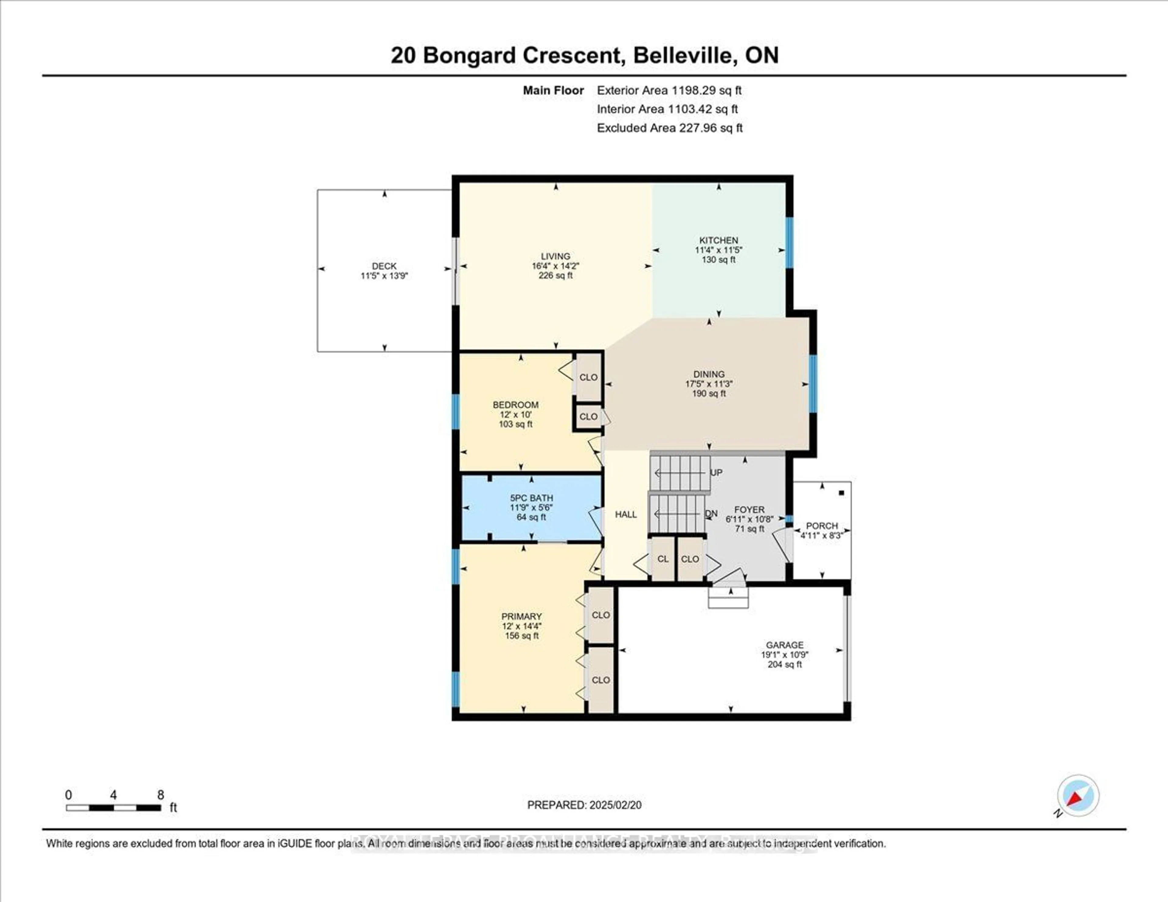 Floor plan for 20 Bongard Cres, Belleville Ontario K8P 2L5