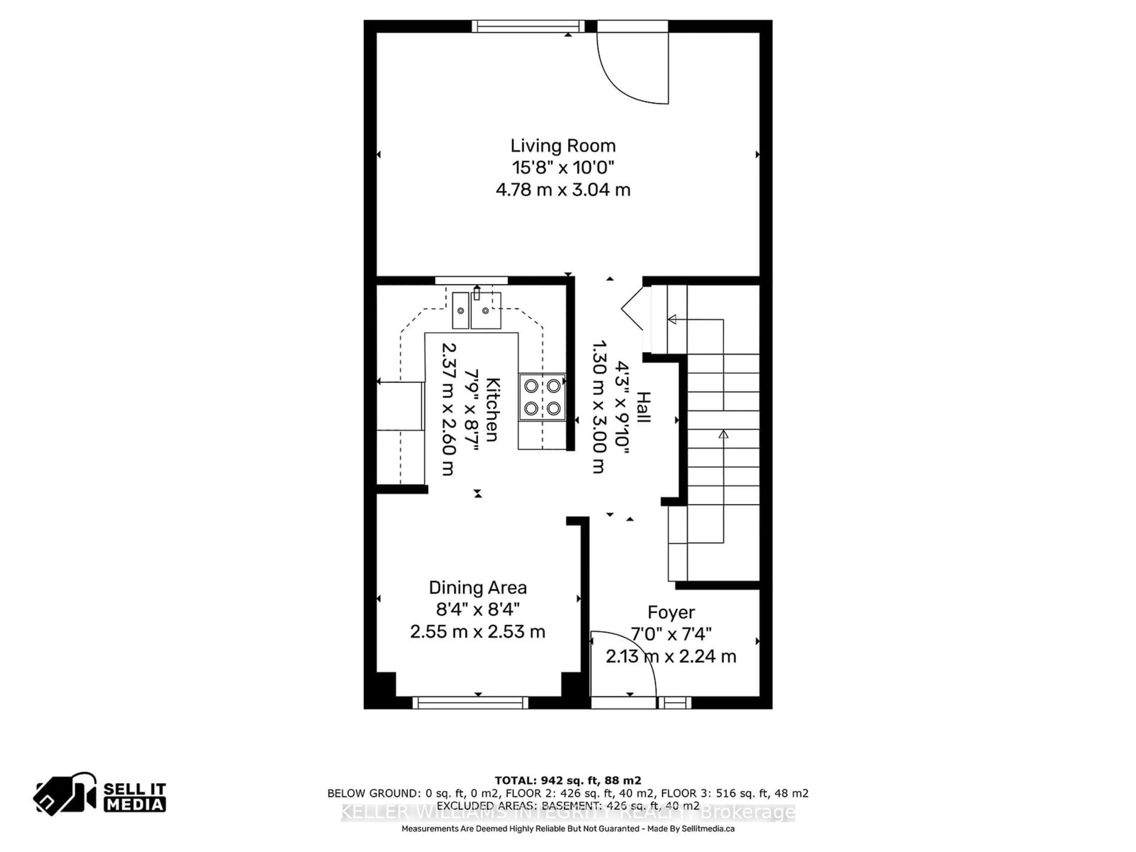 Floor plan for 48 Sumac St #D, Beacon Hill North - South and Area Ontario K1J 6P7