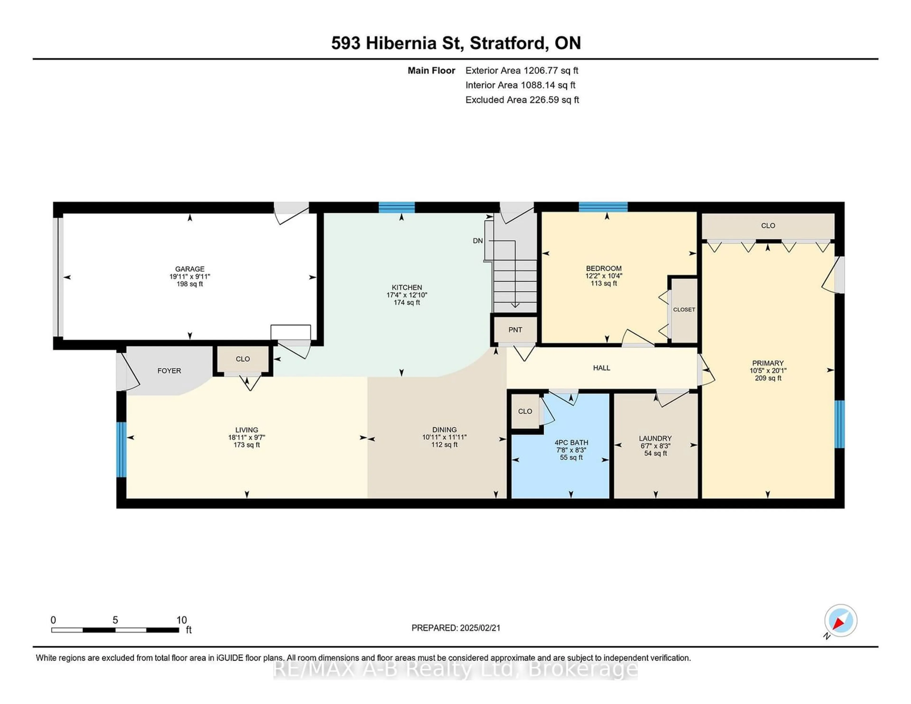 Floor plan for 593 Hibernia St, Stratford Ontario N5A 7R6