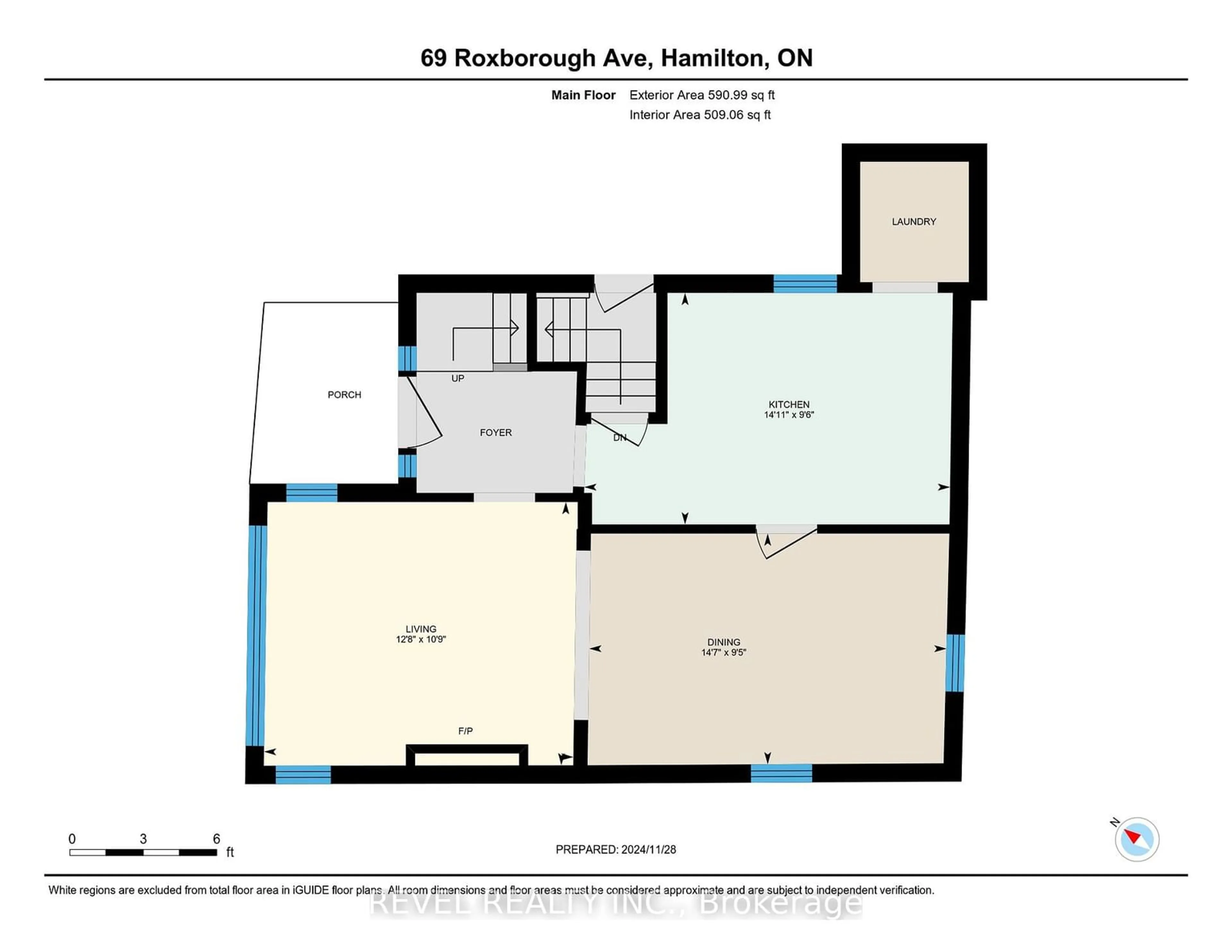 Floor plan for 69 Roxborough Ave, Hamilton Ontario L8L 1Y2