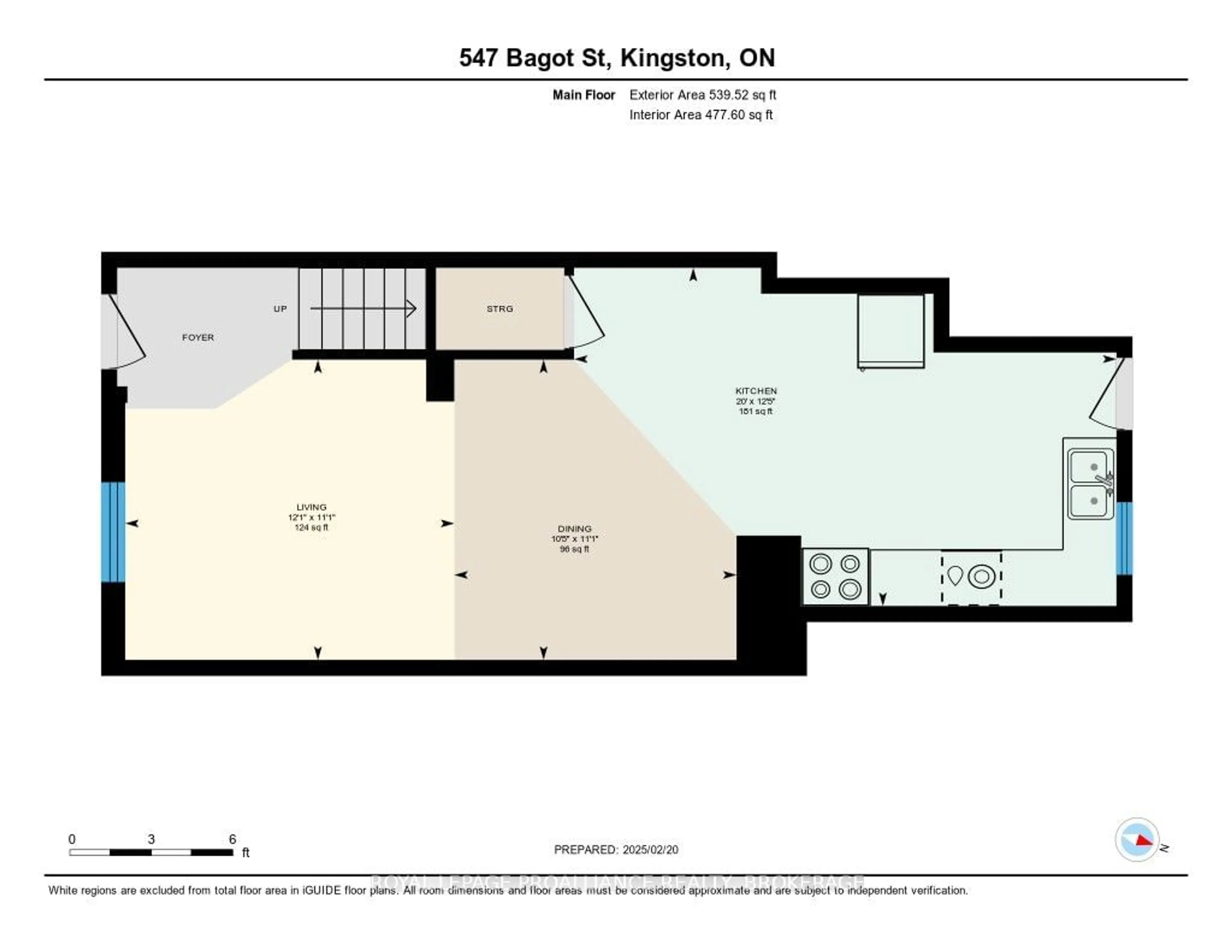 Floor plan for 547 Bagot St, Kingston Ontario K7K 3E1