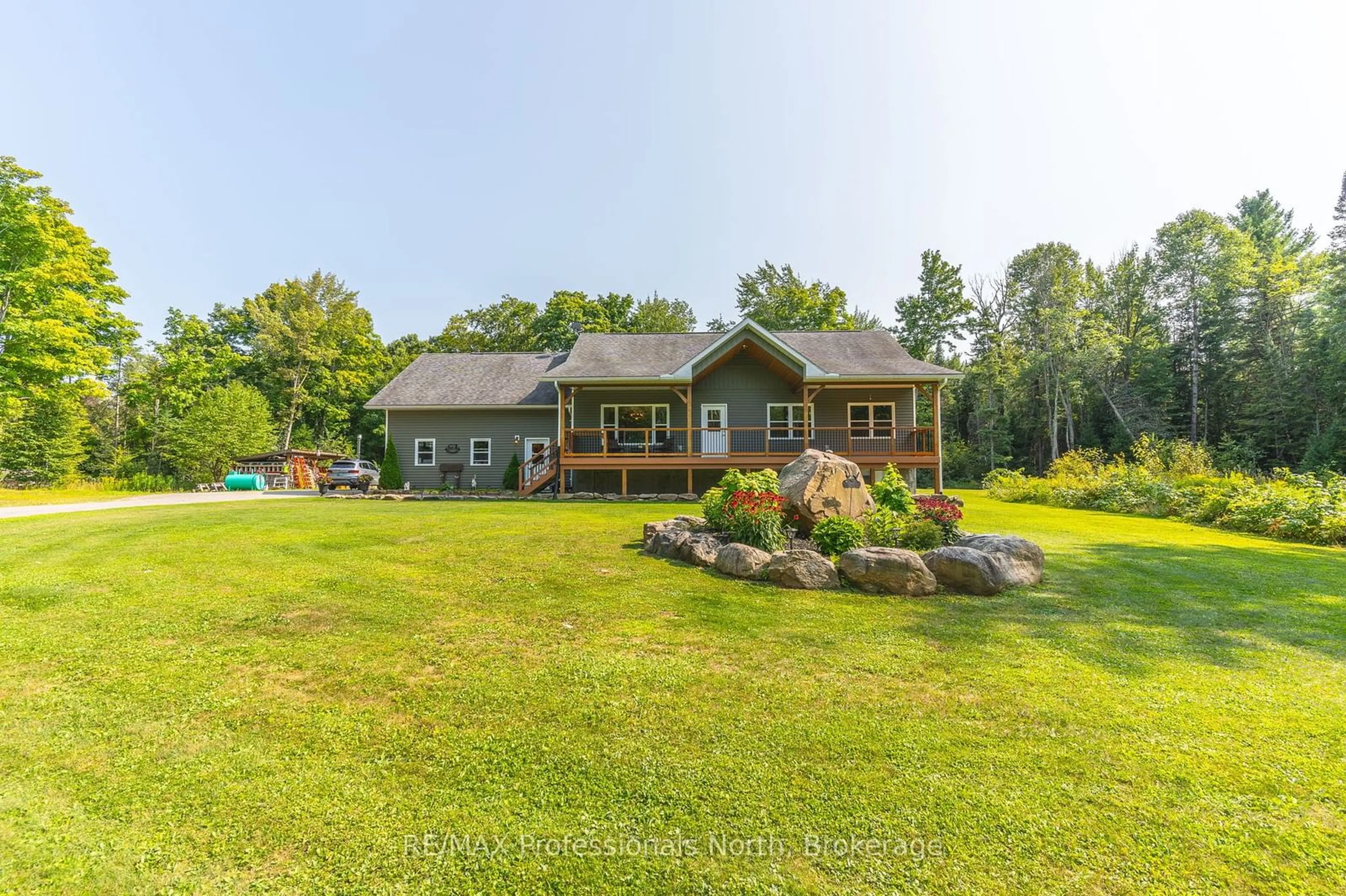 A pic from outside/outdoor area/front of a property/back of a property/a pic from drone, water/lake/river/ocean view for 2538 GELERT Rd, Minden Hills Ontario K0M 2K0