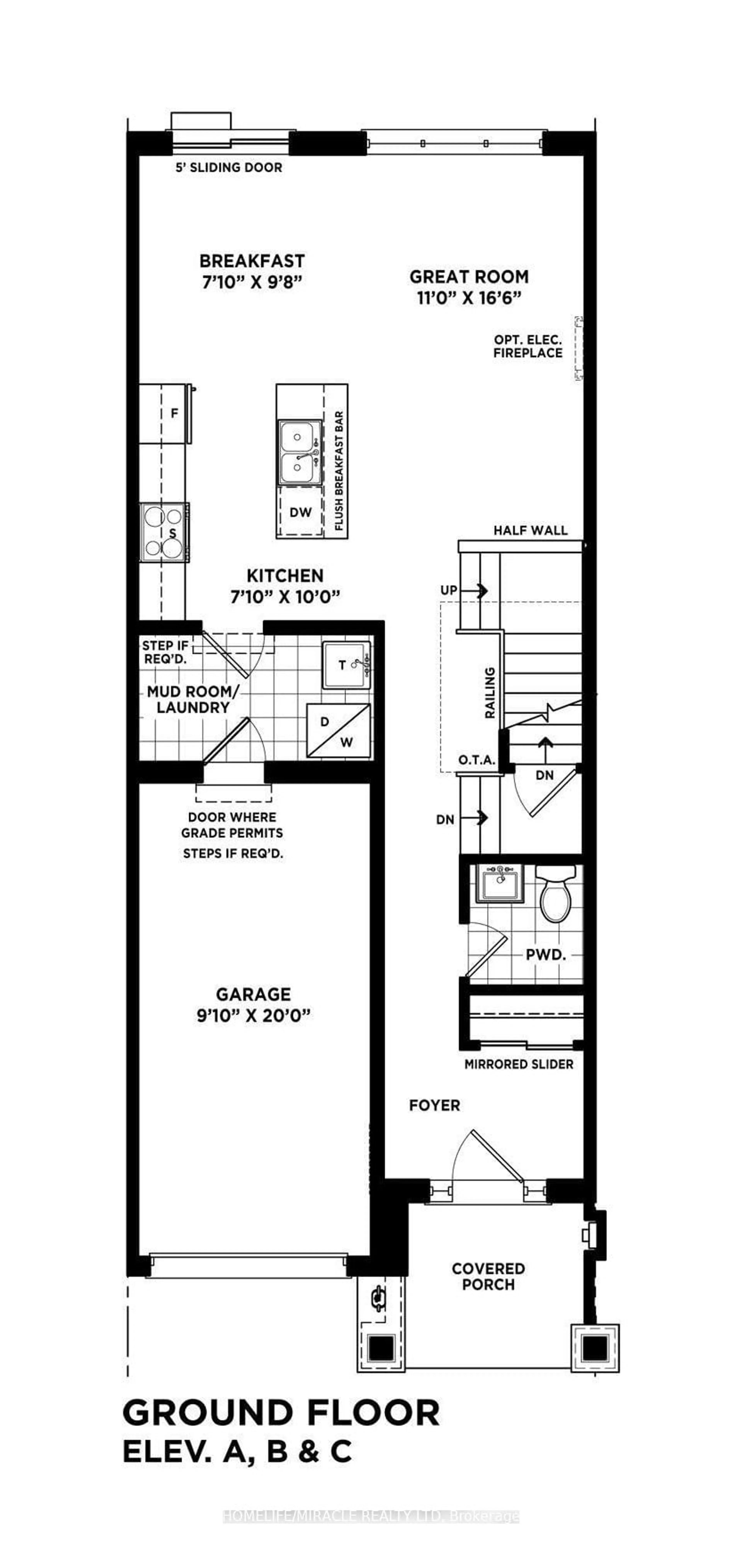 Floor plan for B BLOCK 300-0, Erin Ontario N0B 1T0