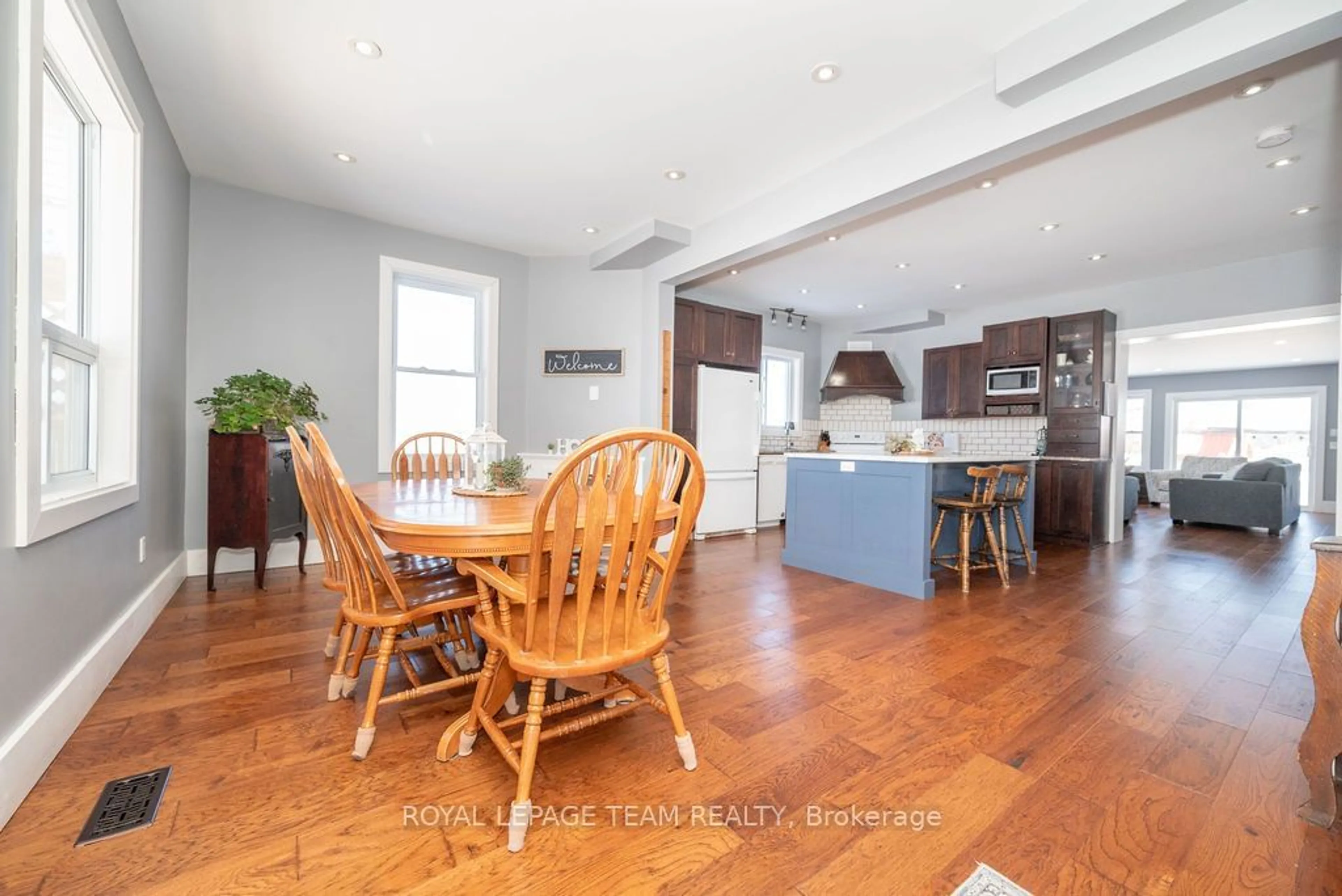 Open concept kitchen, wood/laminate floor for 2474 Barr Line, Admaston/Bromley Ontario K0J 1K0