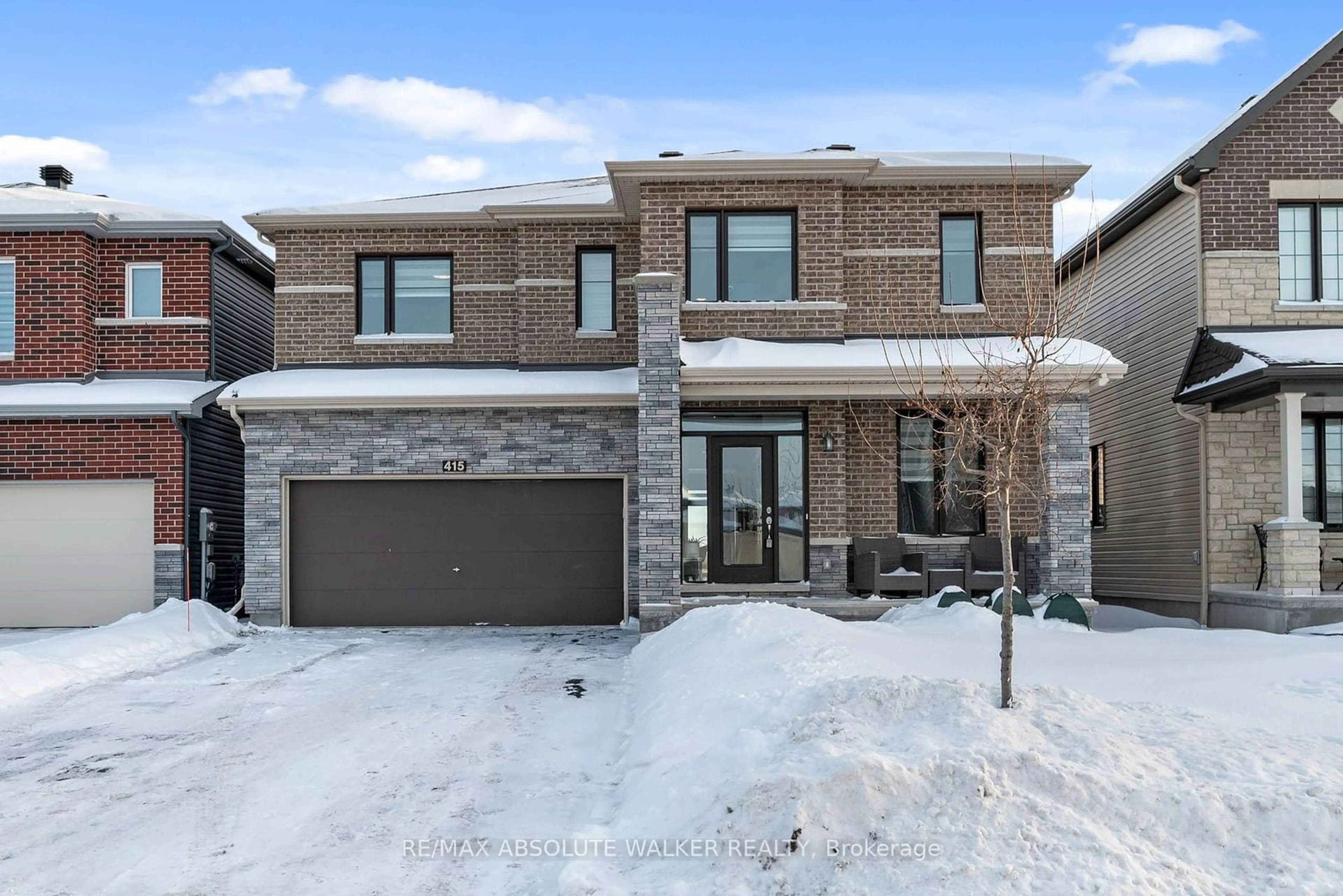 Home with brick exterior material, street for 415 Hepatica Way, Ottawa Ontario K4A 1G3