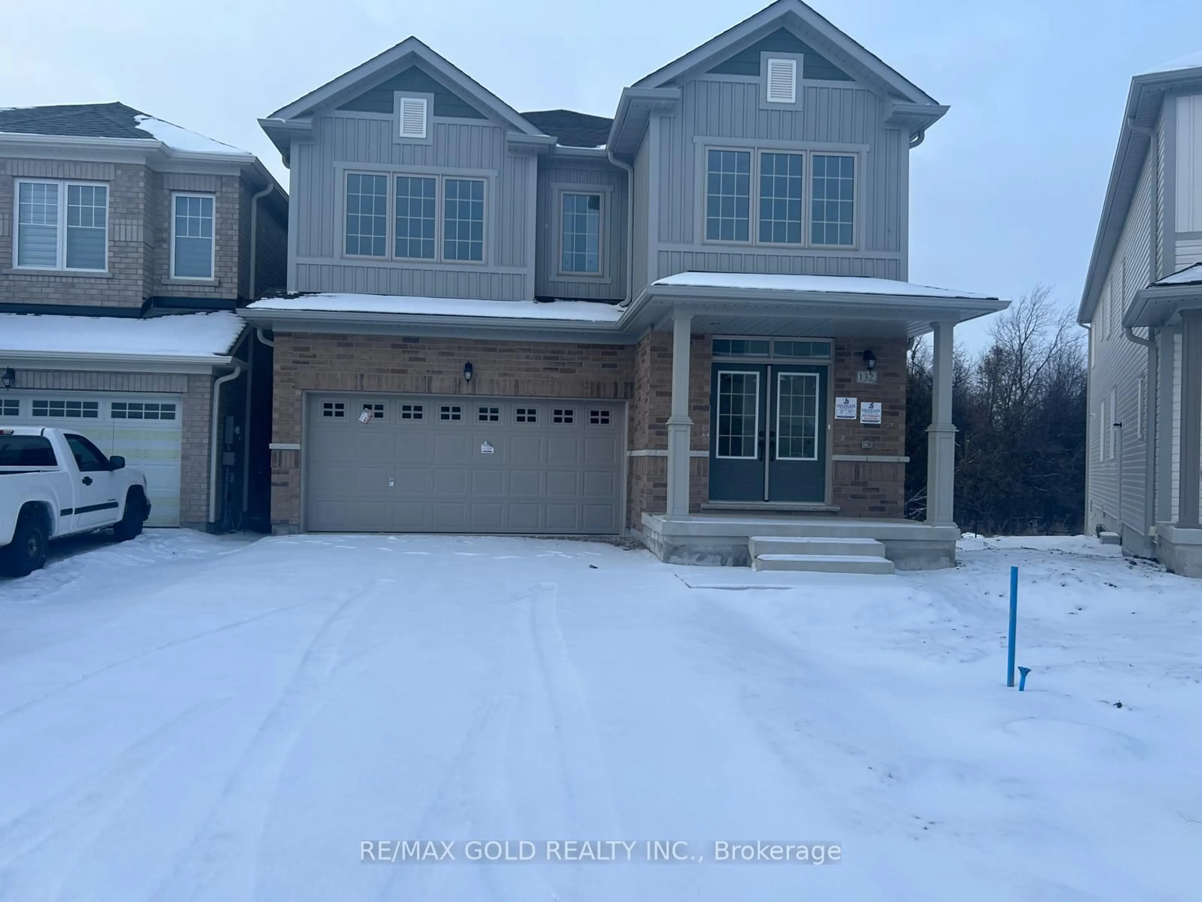 Home with brick exterior material, street for 132 Limestone Lane, Shelburne Ontario L9V 3Y5