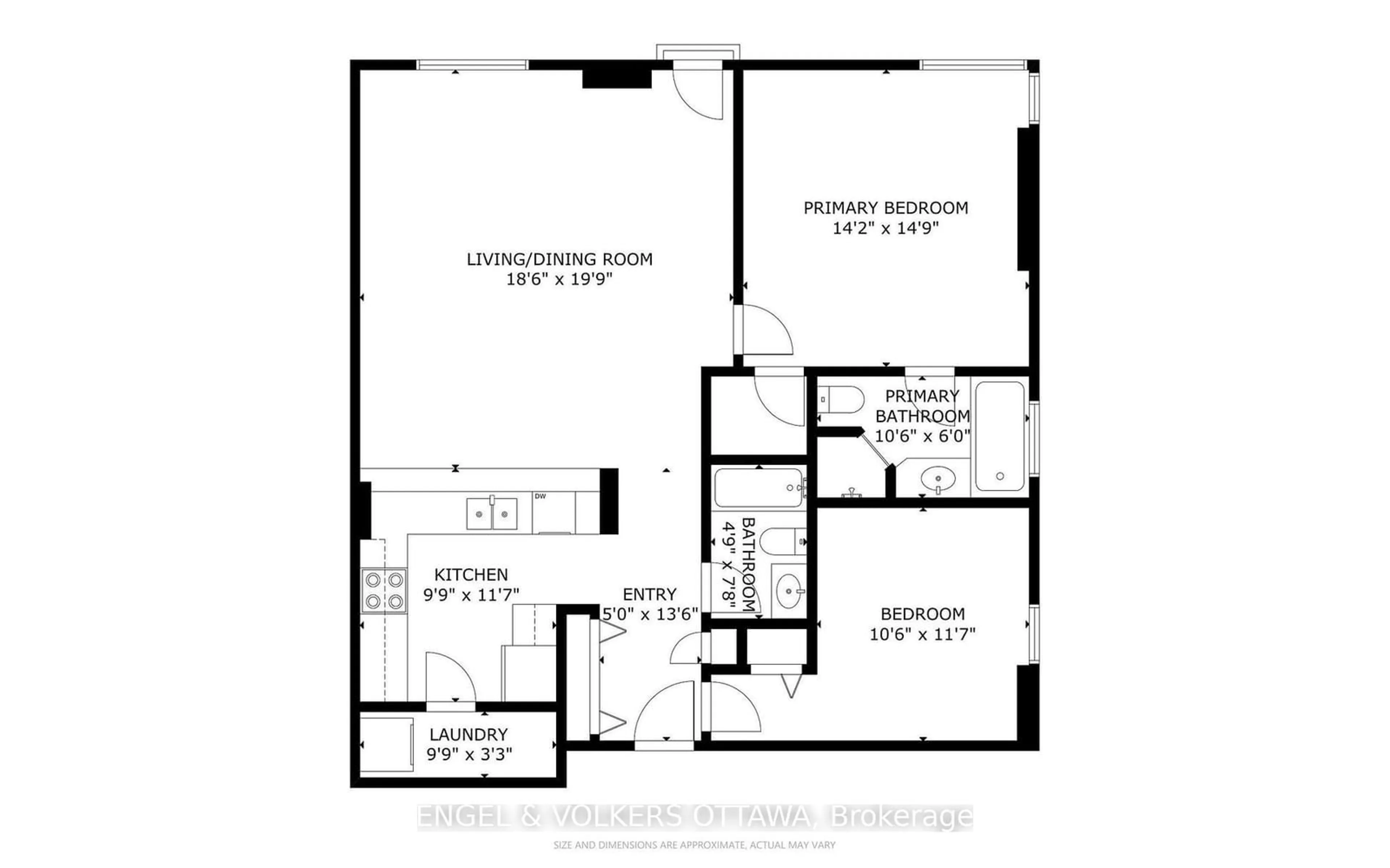 Floor plan for 120 GRANT CARMAN Dr #803, Cityview - Parkwoods Hills - Rideau Shore Ontario K2E 1C8