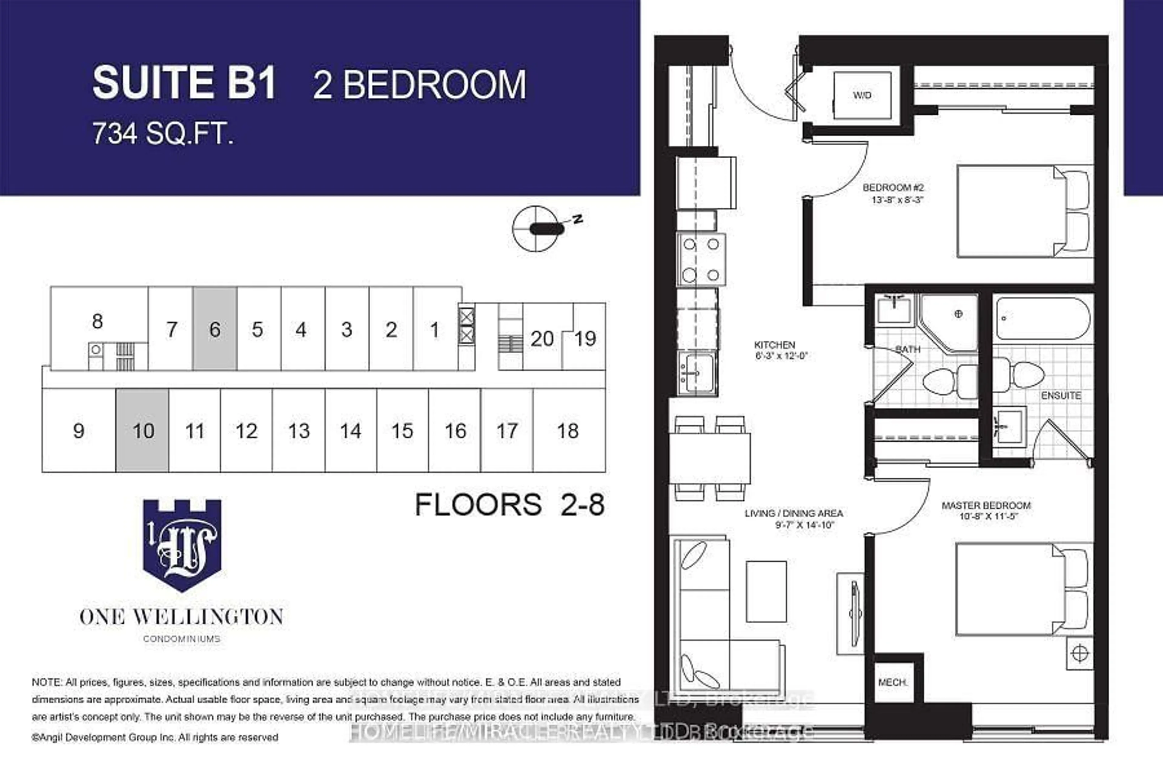 Floor plan for 1 Wellington St #406, Brantford Ontario N3T 2L3