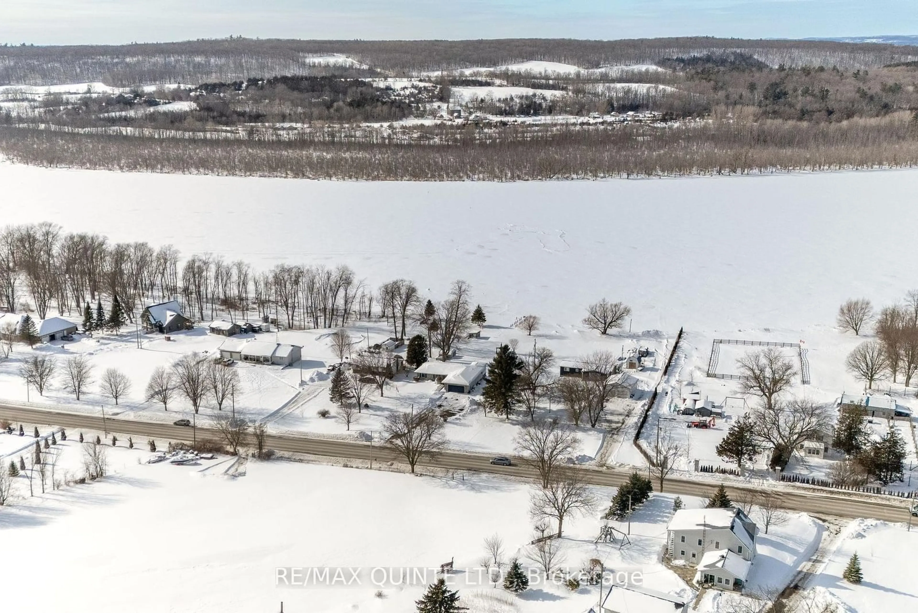 A pic from outside/outdoor area/front of a property/back of a property/a pic from drone, water/lake/river/ocean view for 1081 Frankford-Stirling Rd, Quinte West Ontario K0K 2C0