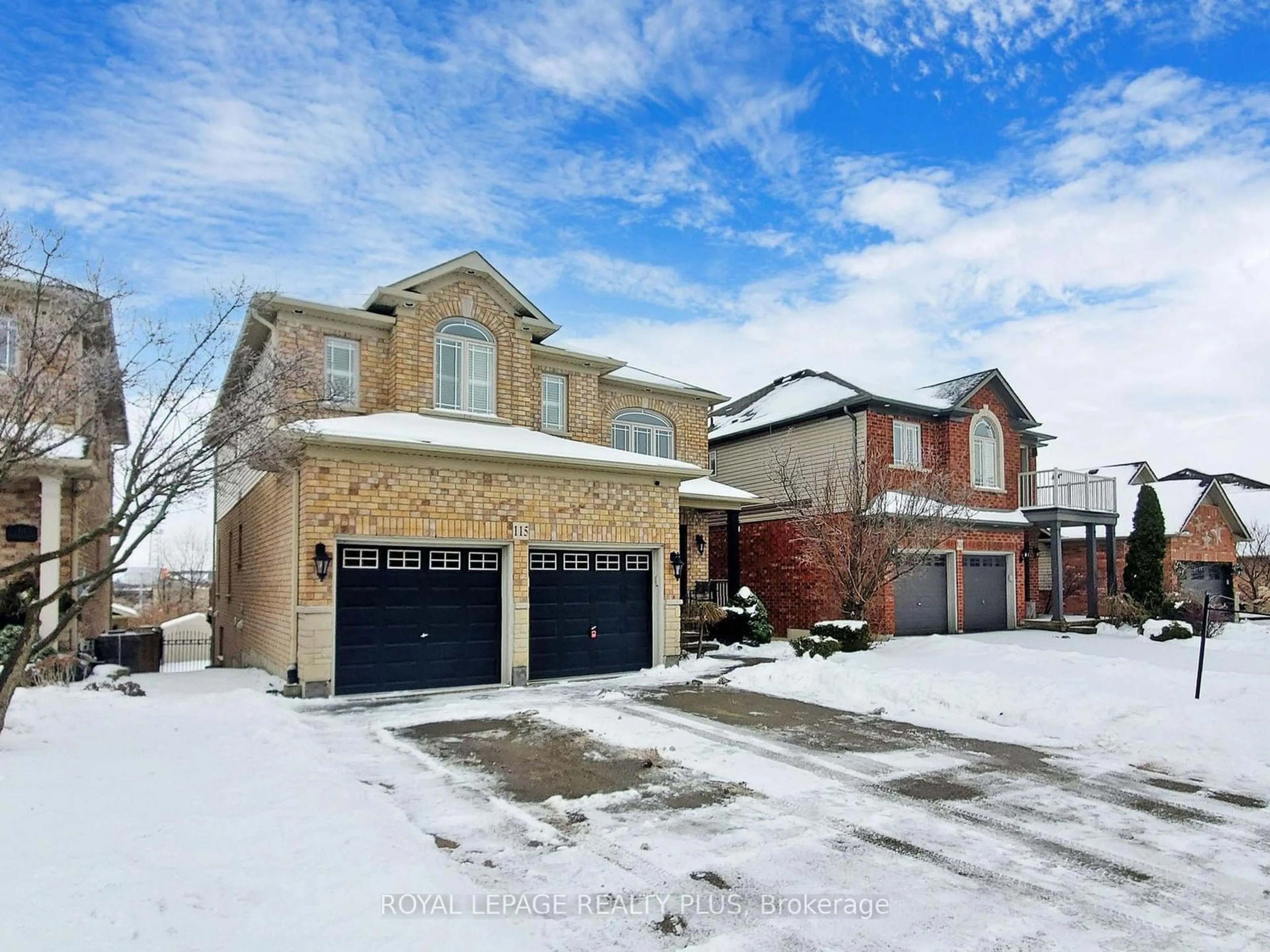 Home with brick exterior material, street for 115 Candlewood Dr, Hamilton Ontario L8J 0A3