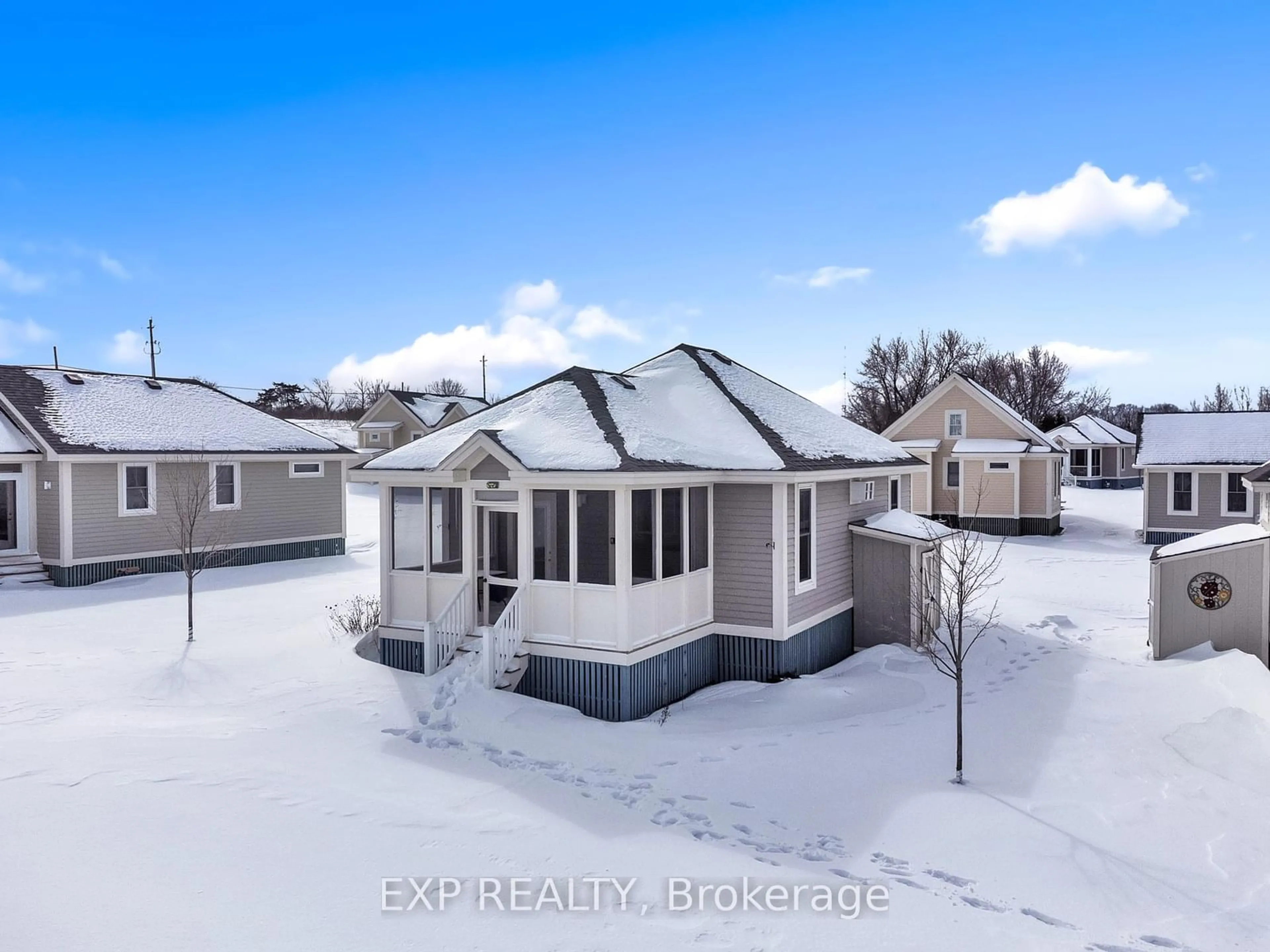 A pic from outside/outdoor area/front of a property/back of a property/a pic from drone, street for 37 Butternut Lane, Prince Edward County Ontario K0K 1P0