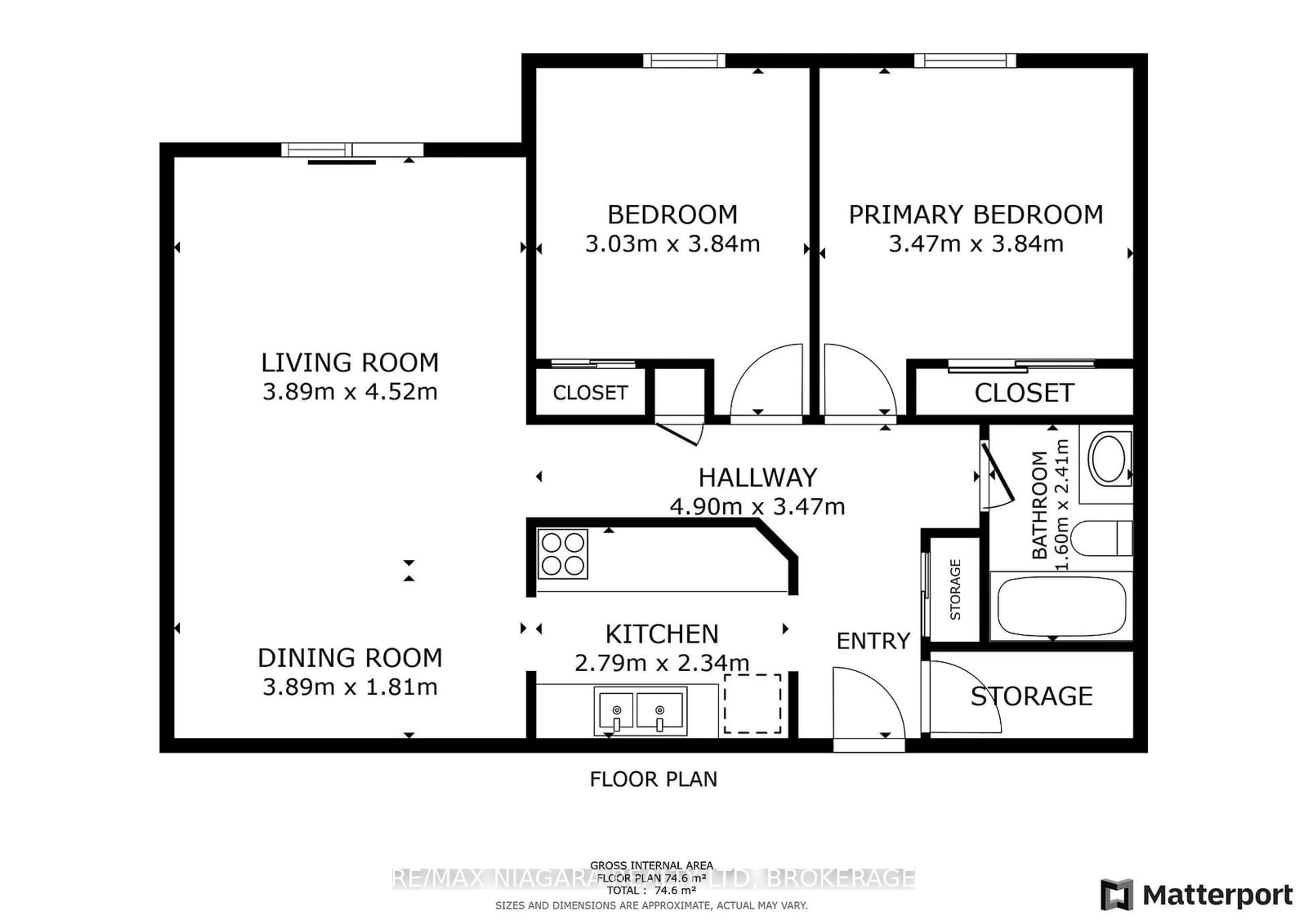 Floor plan for 72 Main St #323, Port Colborne Ontario L3K 5Z8