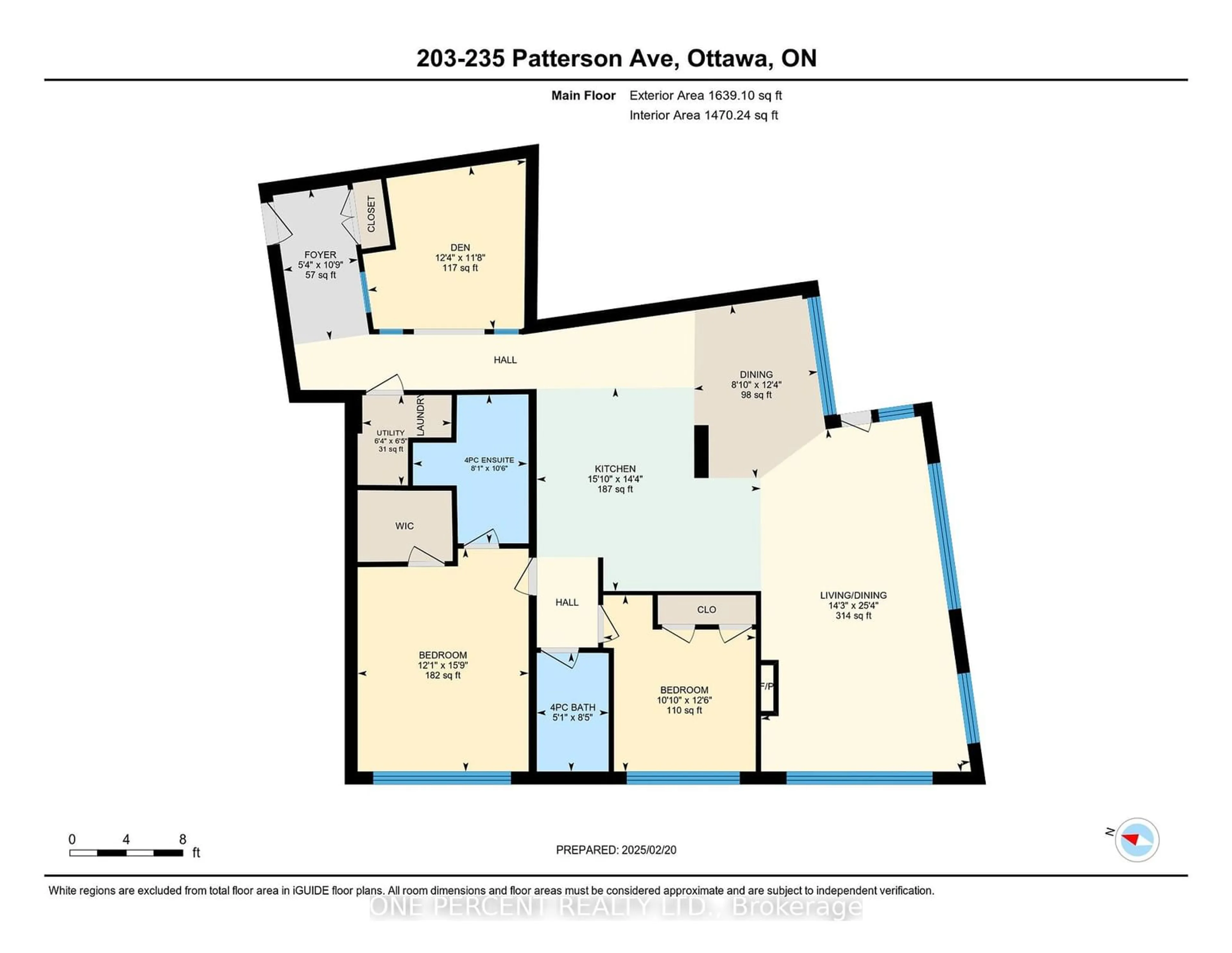 Floor plan for 235 Patterson Ave #203, Glebe - Ottawa East and Area Ontario K1S 1Y4