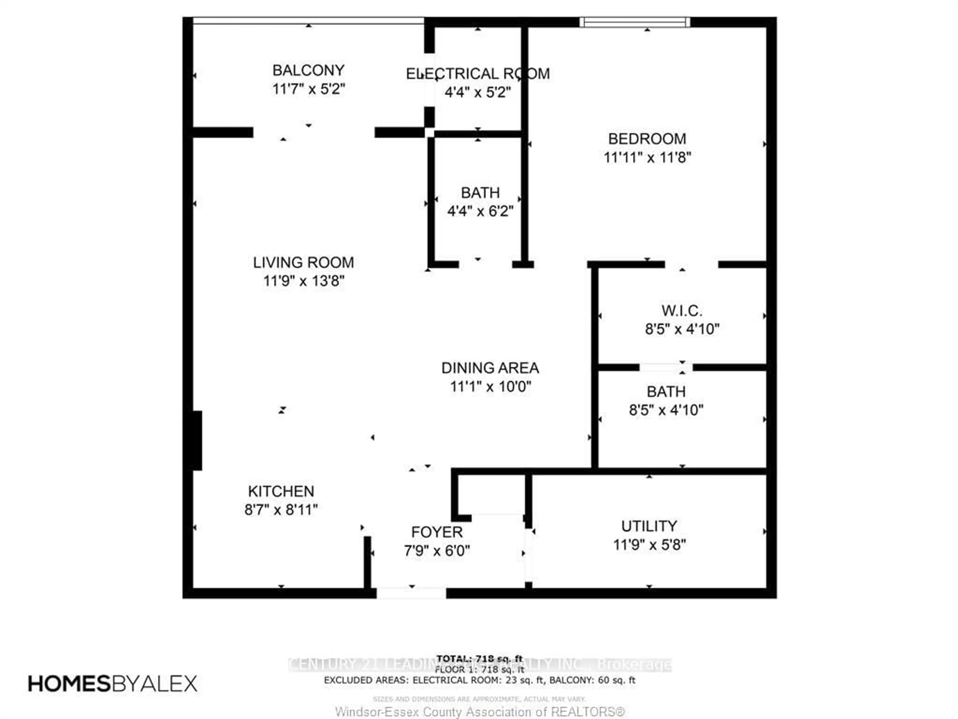 Floor plan for 5840 Newman Blvd #311, LaSalle Ontario N9J 0E3