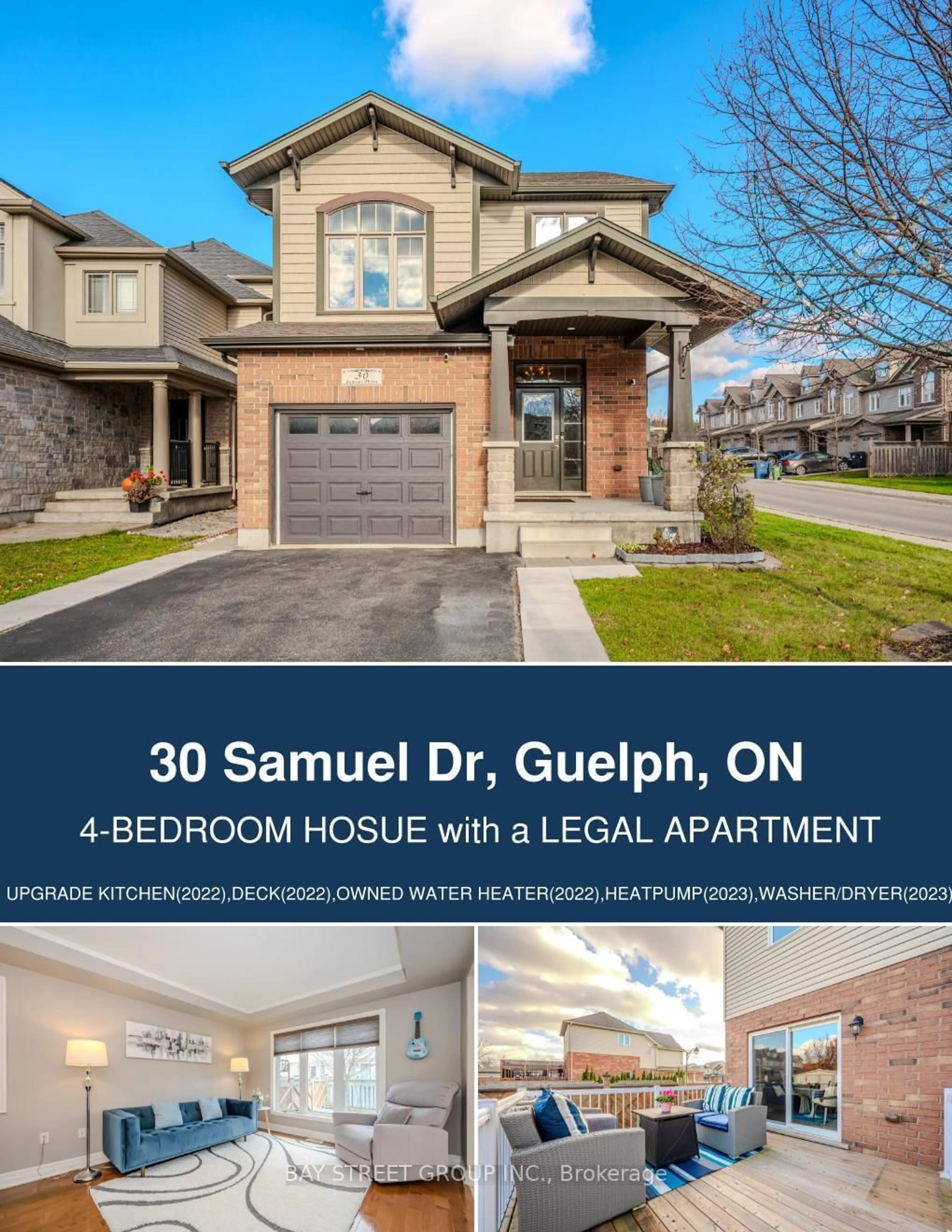 Home with brick exterior material, street for 30 Samuel Dr, Guelph Ontario N1L 0K2