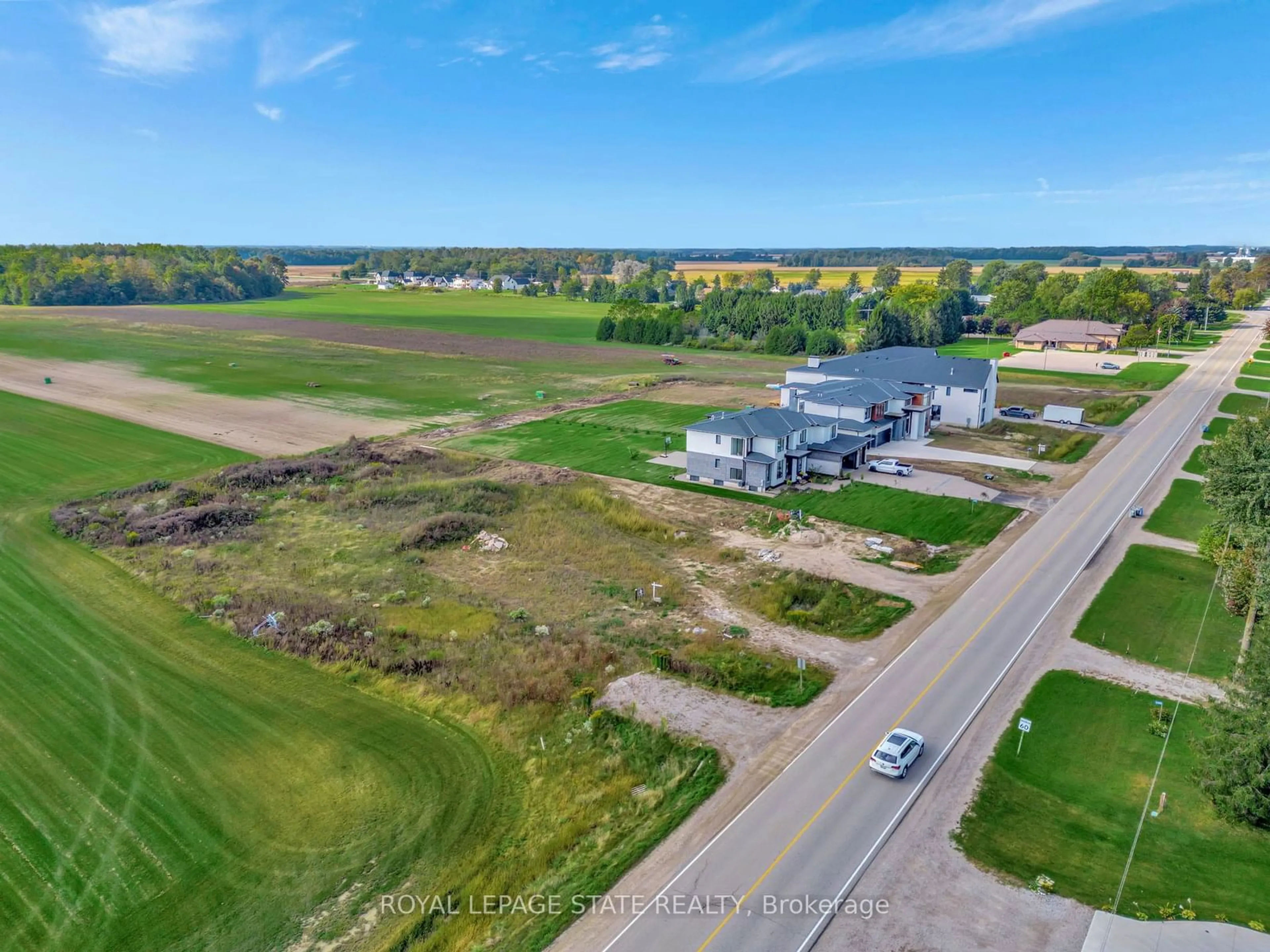 A pic from outside/outdoor area/front of a property/back of a property/a pic from drone, unknown for Lot 5 Plover Mills Rd, Middlesex Centre Ontario N0M 2A0