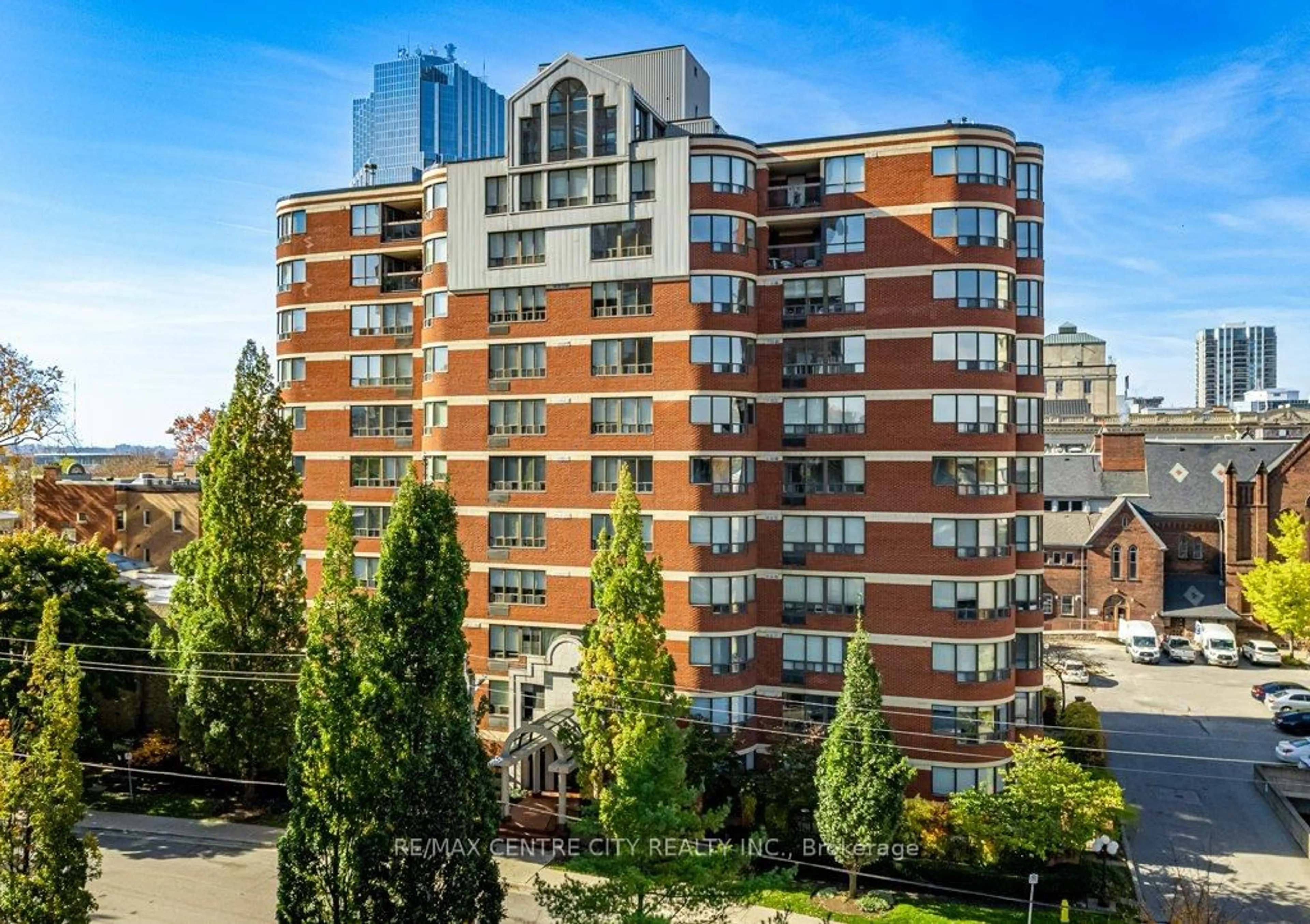 Balcony in the apartment, city buildings view from balcony for 7 Picton St #602, London Ontario N6A 3P8