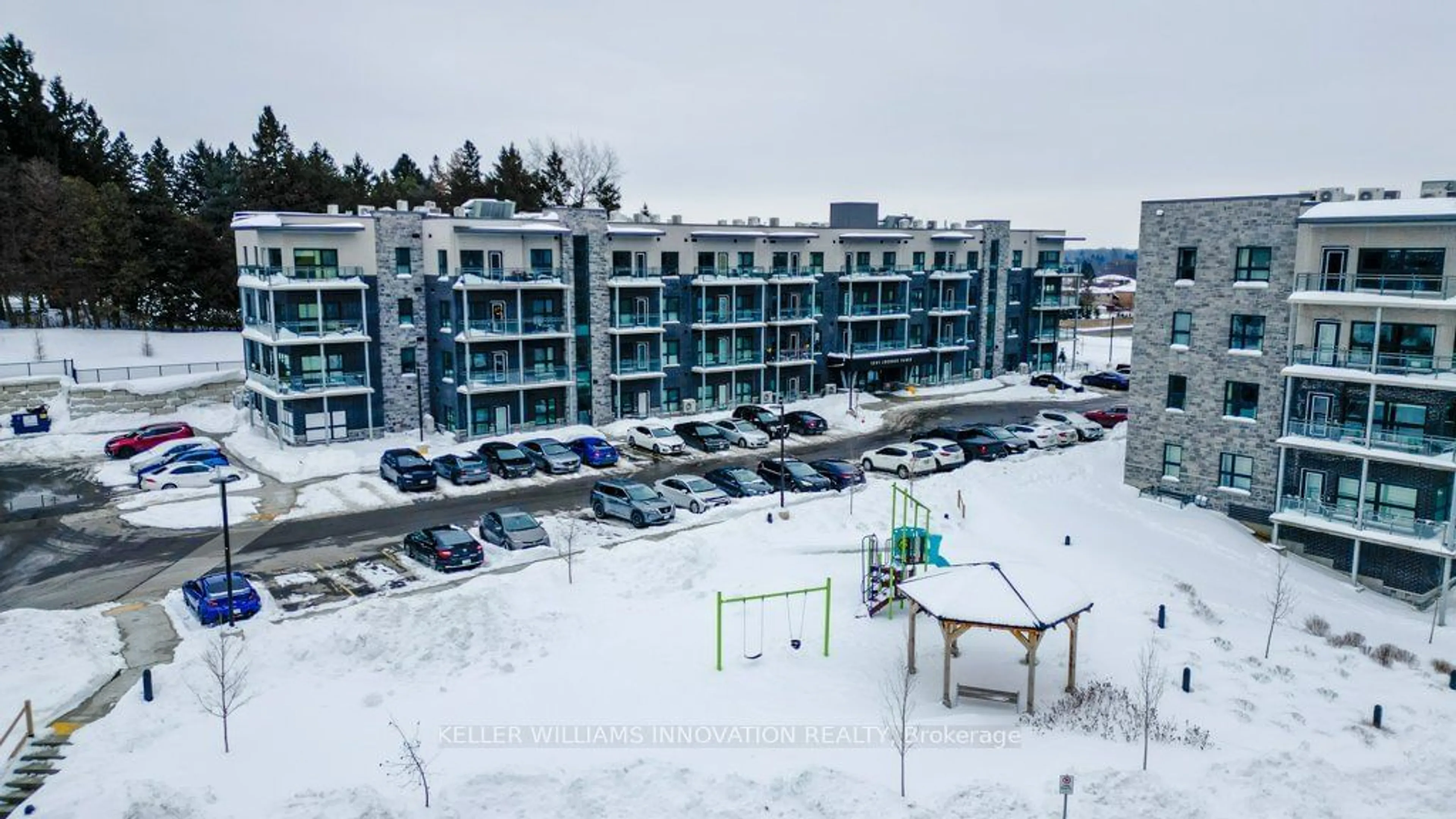 A pic from outside/outdoor area/front of a property/back of a property/a pic from drone, unknown for 1201 Lackner Pl #308, Kitchener Ontario N2A 4G3